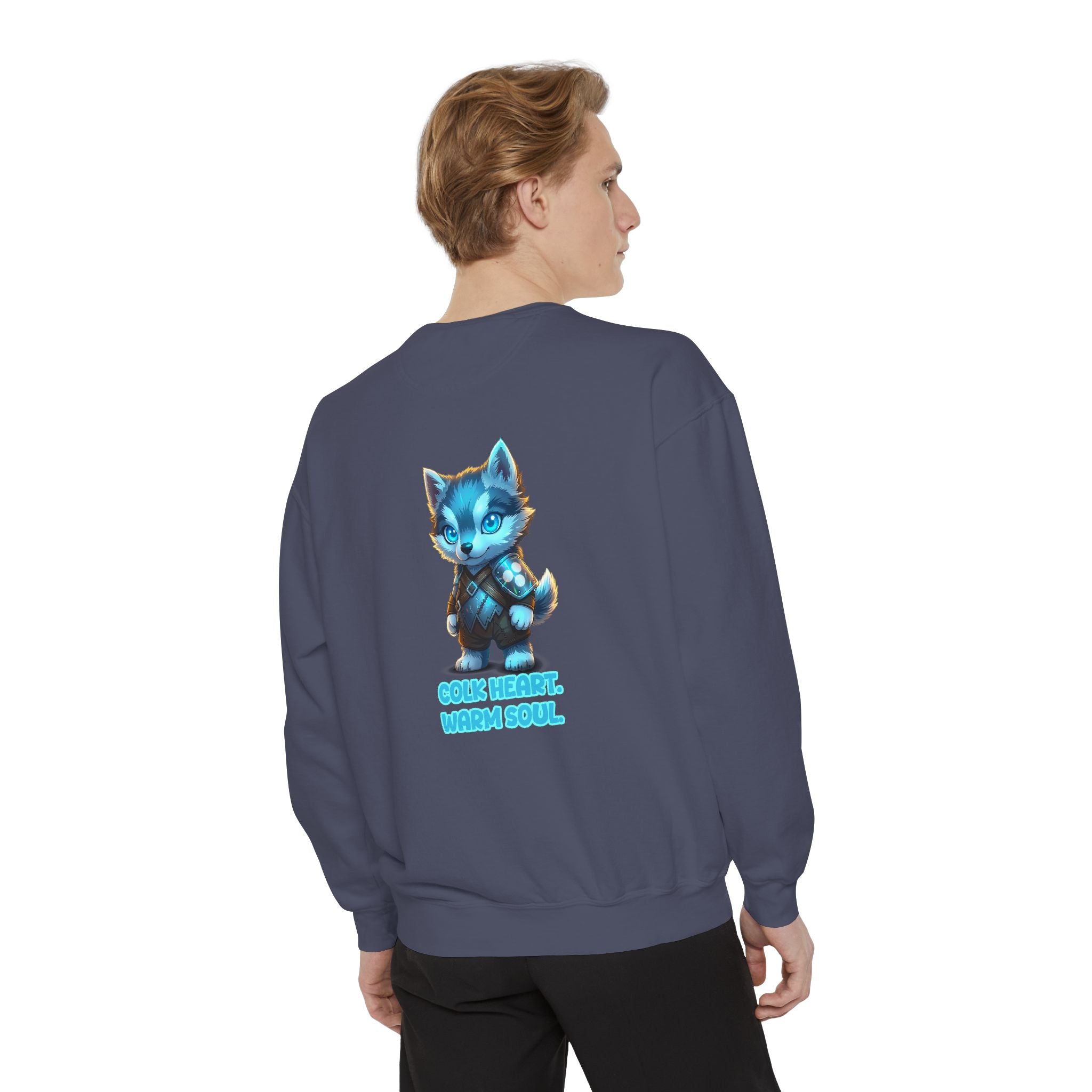 Embrace Your Demons Sweatshirt — "Cold Heart, Warm Soul" Cat Graphic Sweatshirt