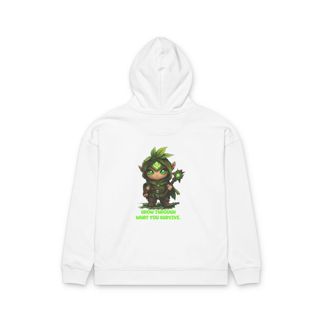Embrace Your Demons Hoodie — Green Forest Creature Graphic Hoodie