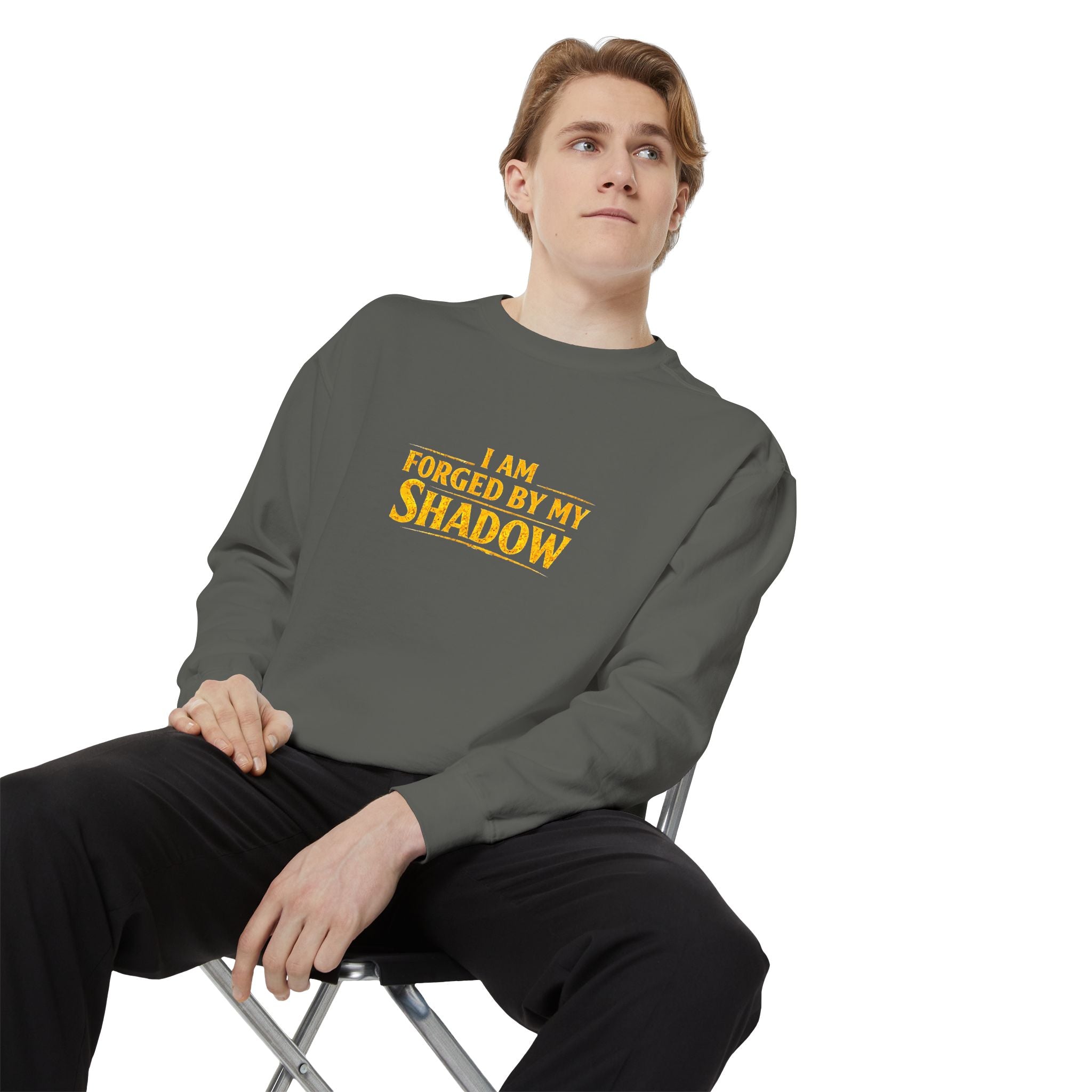 Forged by My Shadow Sweatshirt — Viking Warrior Graphic Crewneck