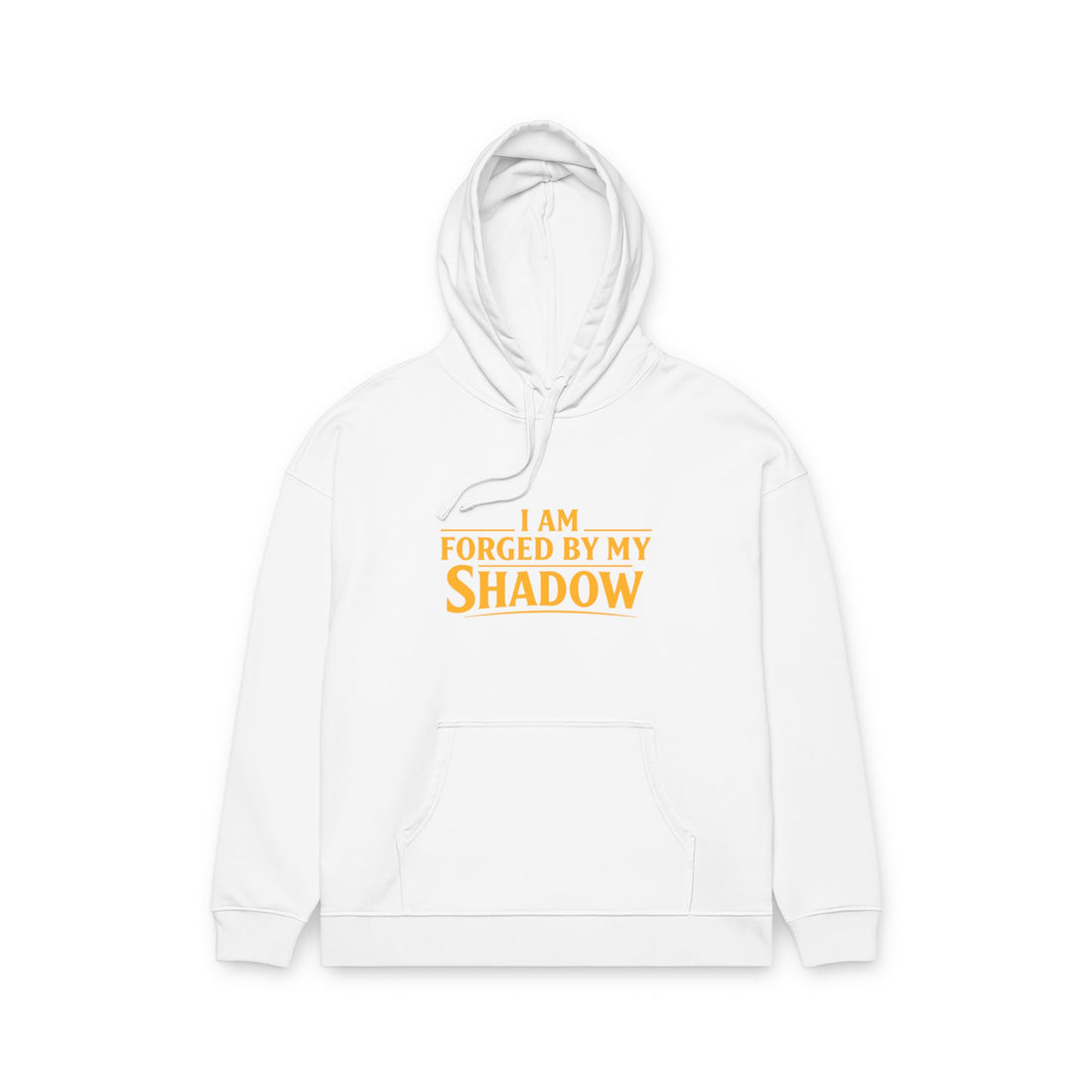 Angel Knight Hoodie — “I Am Forged by My Shadow” Graphic Pullover