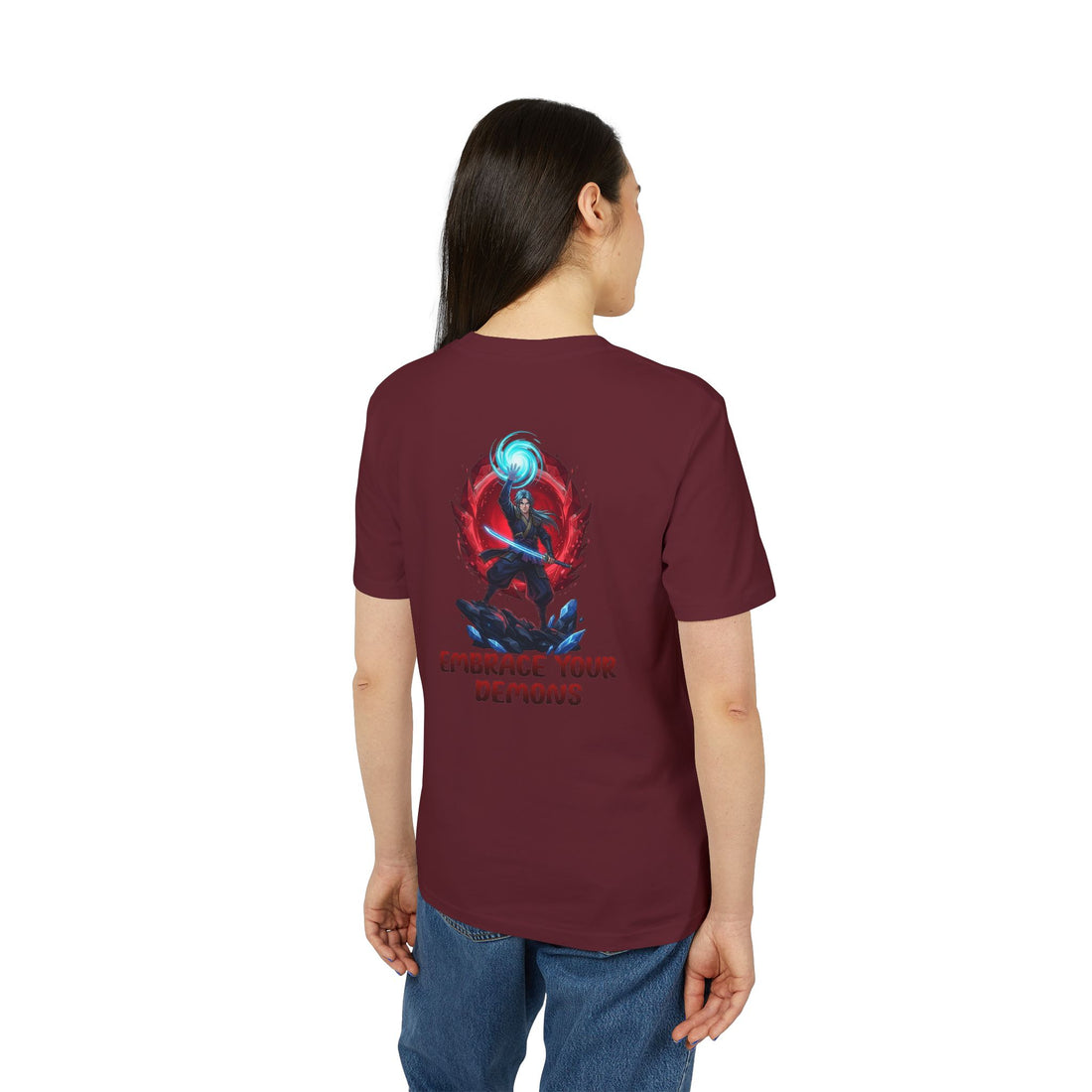 Embrace Your Demons T-Shirt — Gothic Demon Rider Graphic Tee