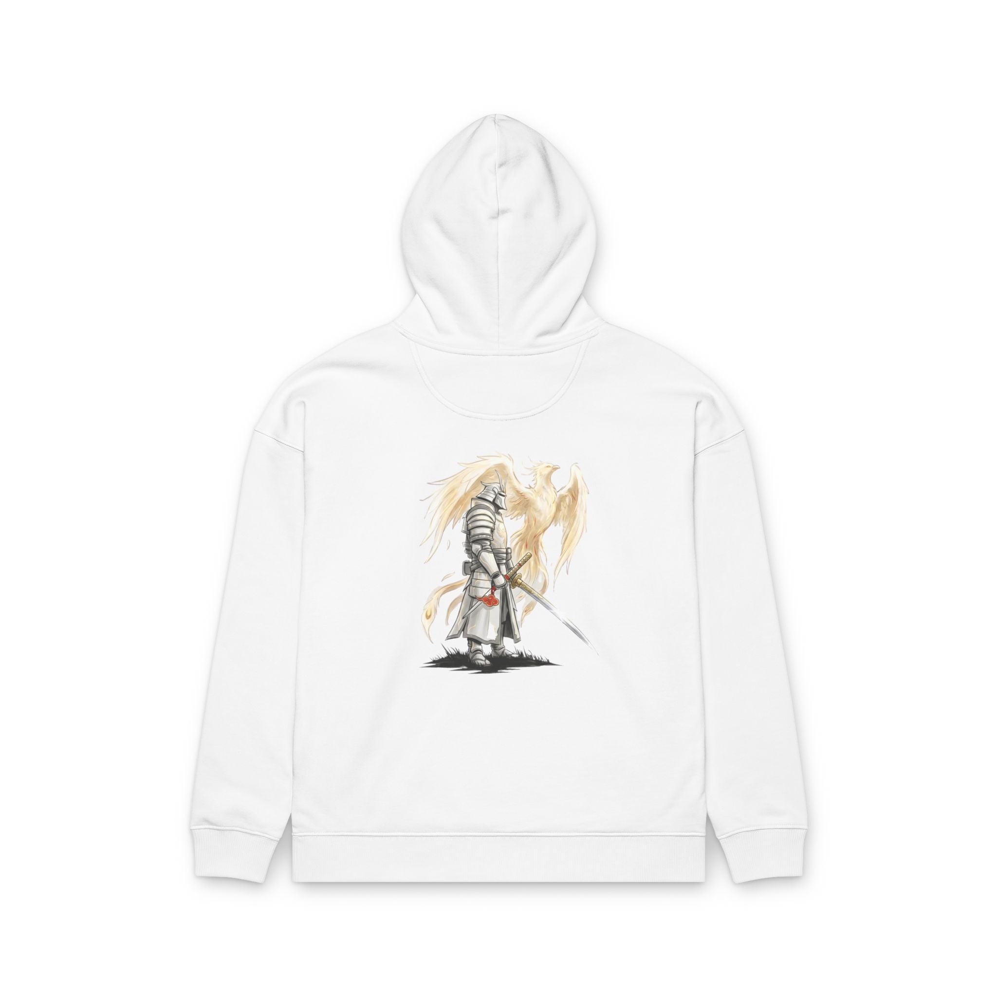 Angel Knight Hoodie — “I Am Forged by My Shadow” Graphic Pullover