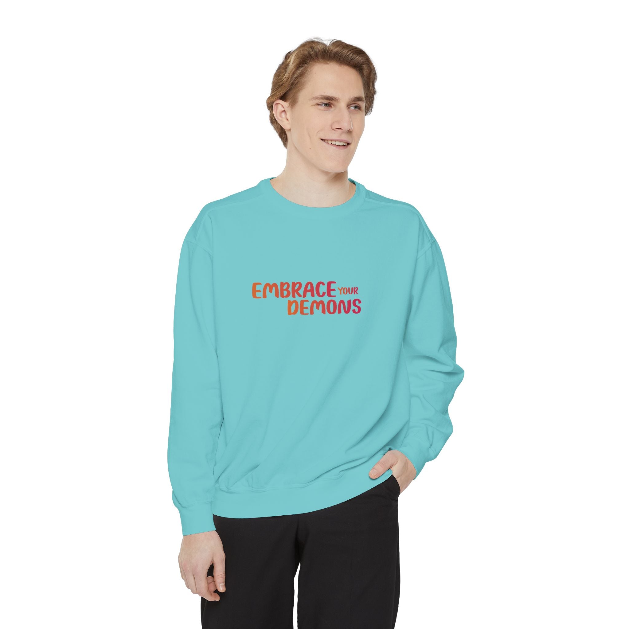 Embrace Your Demons Sweatshirt — Spiritual Fox Art Crewneck