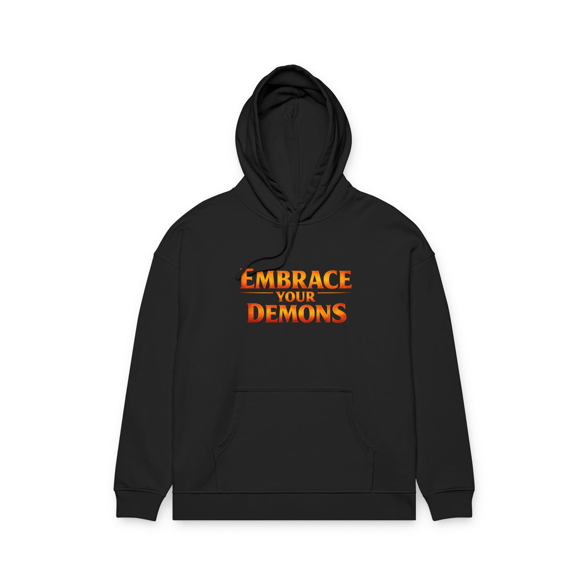 Embrace Your Demons Hoodie — Graphic Organic Relaxed Pullover