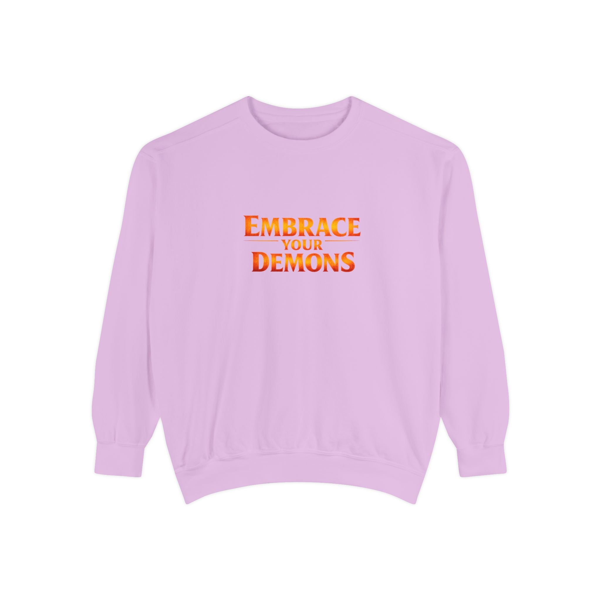 Embrace Your Demons Sweatshirt — Small Flame, Big Courage Graphic Crewneck