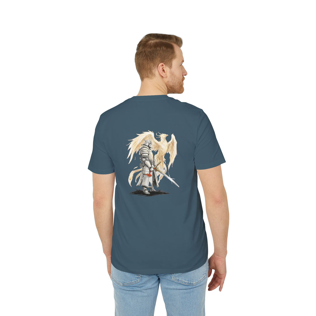 T-Shirt — “I Am Forged By My Shadow” Knight Angel Graphic Tee