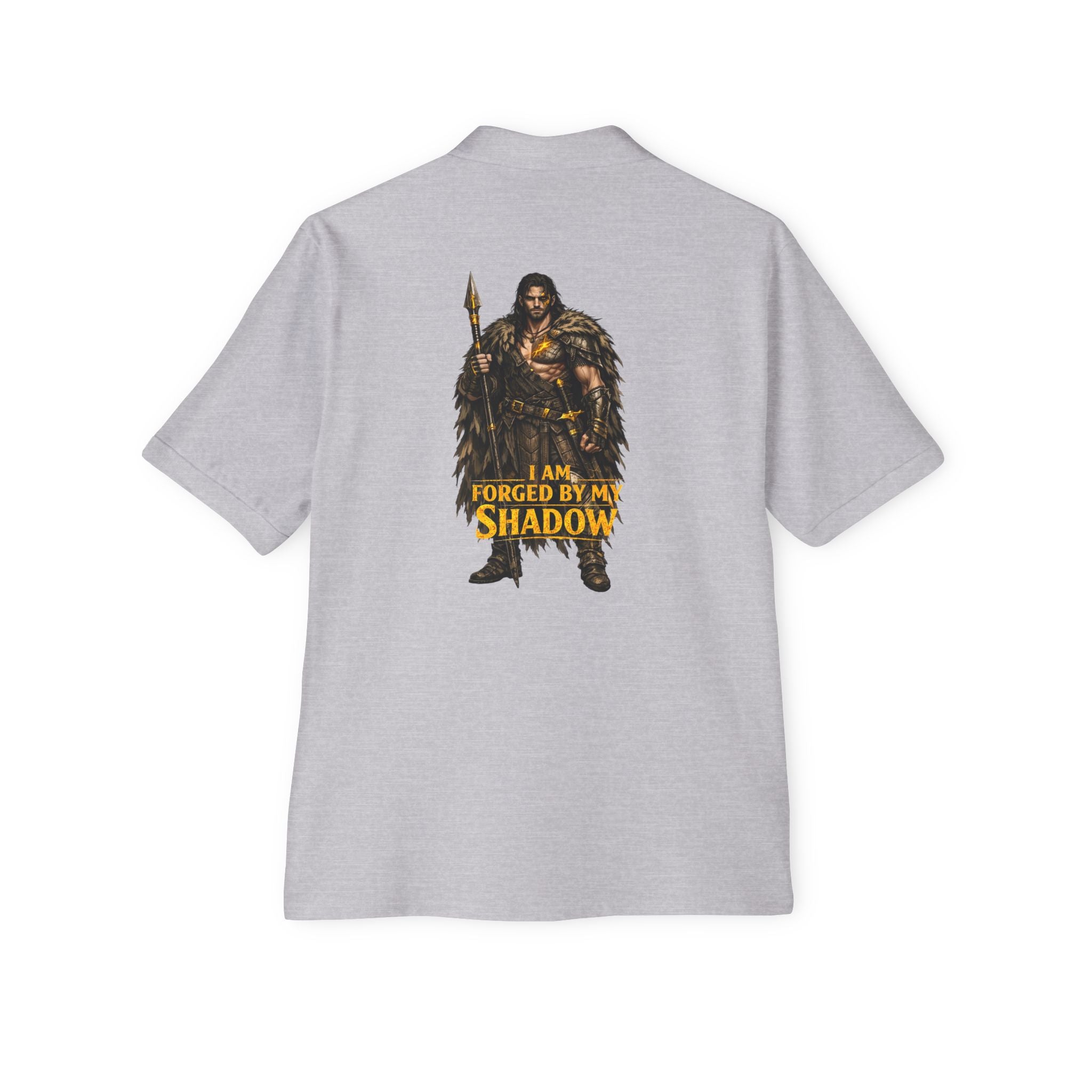 Viking Warrior Polo – "I Am Forged by My Shadow" Men's Piqué Polo