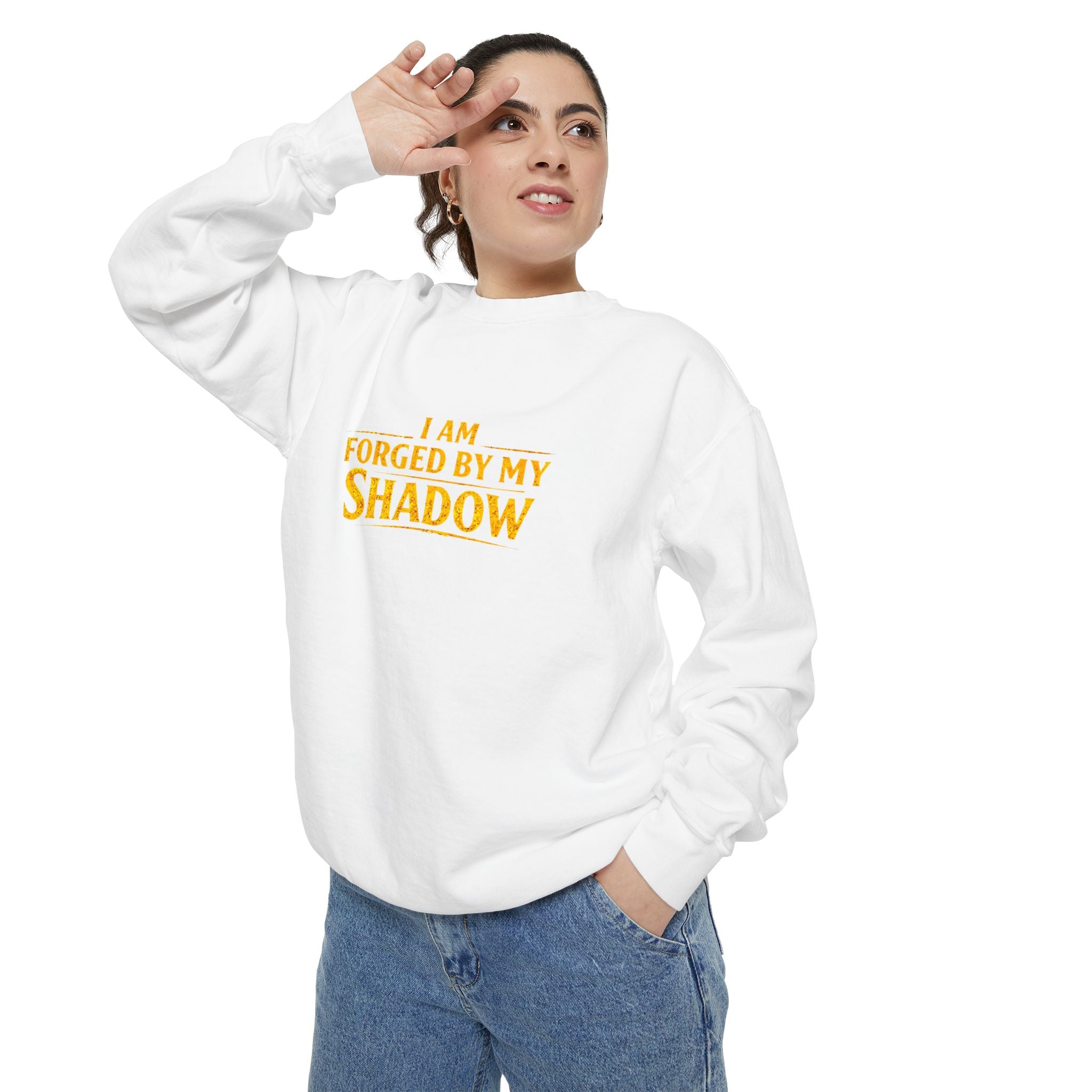 Forged by My Shadow Sweatshirt — Viking Warrior Graphic Crewneck