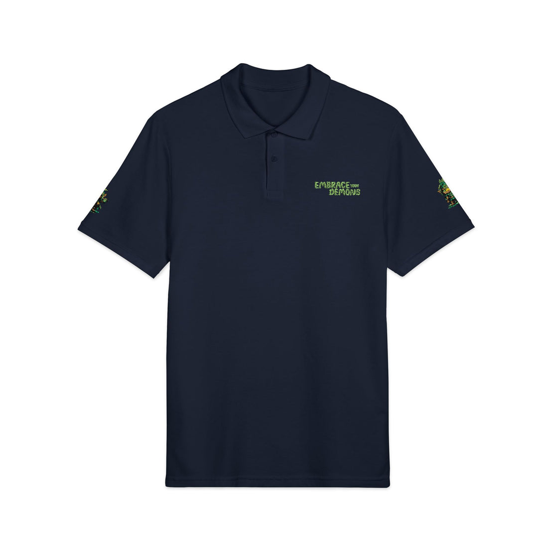 Embrace Your Demons Embroidered 'Forest of Feelings' Polo Shirt
