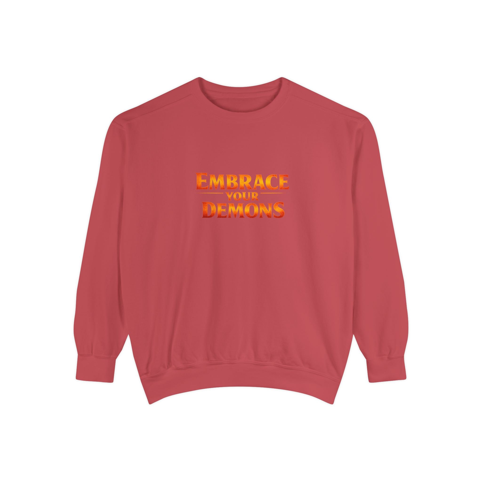 Embrace Your Demons Sweatshirt — Small Flame, Big Courage Graphic Crewneck