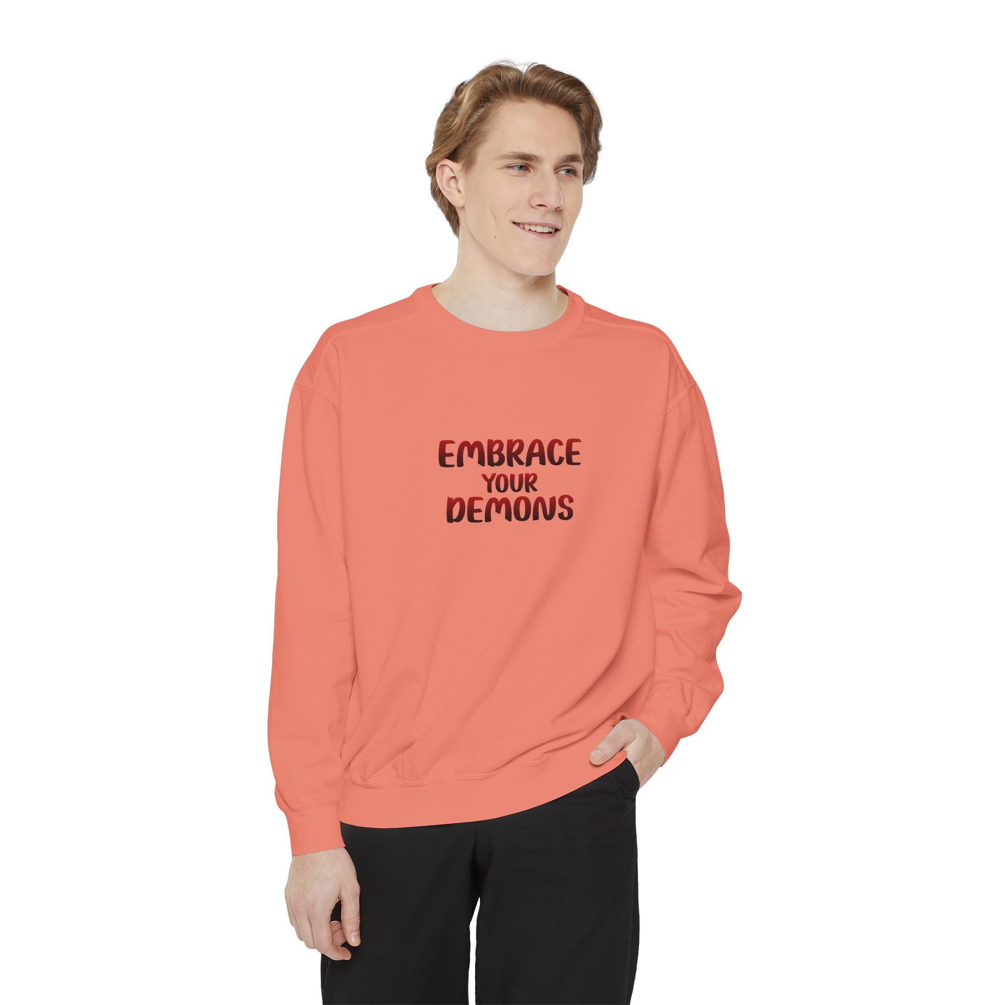 Embrace Your Demons Sweatshirt — Viking Warrior Graphic Crewneck