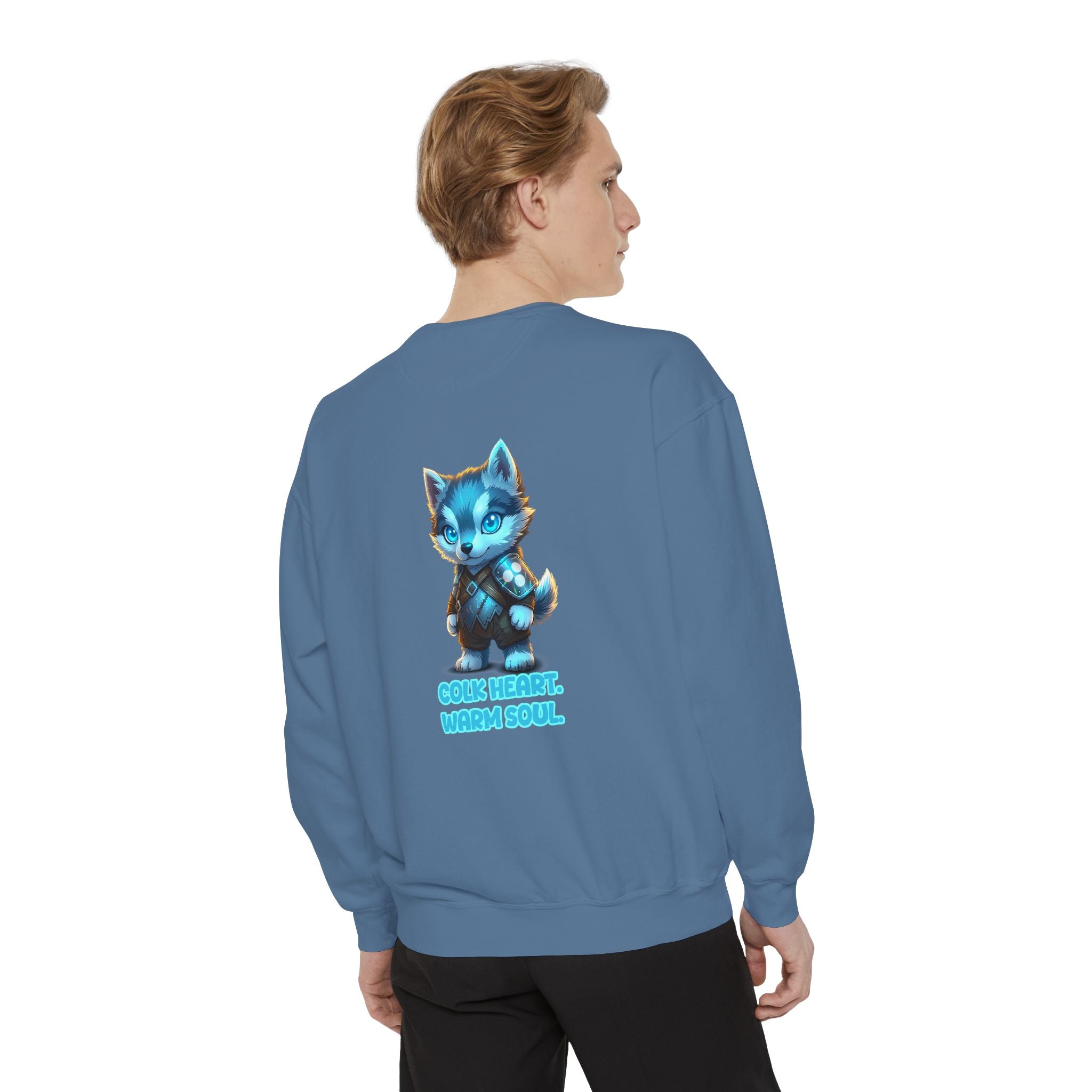 Embrace Your Demons Sweatshirt — "Cold Heart, Warm Soul" Cat Graphic Sweatshirt