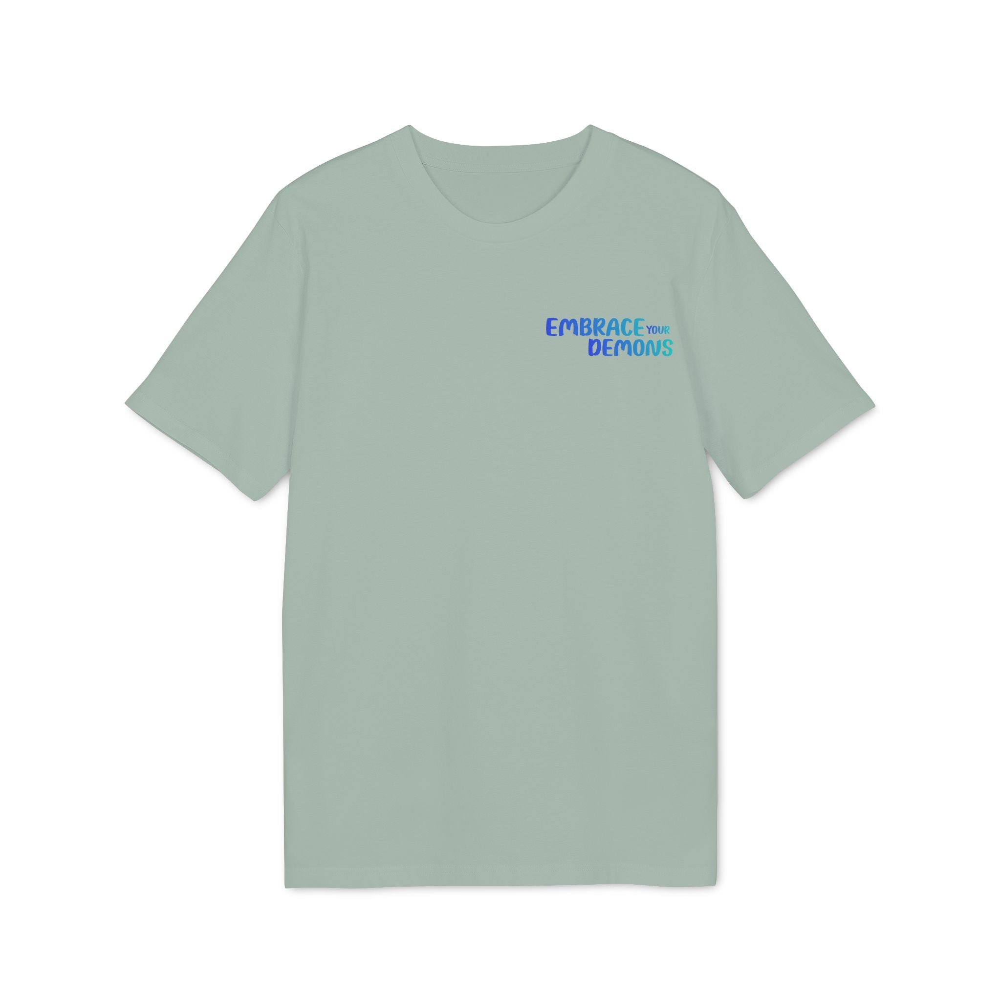 T-Shirt — Embrace the Demons Graphic Tee (Blue Rope Swing Illustration)