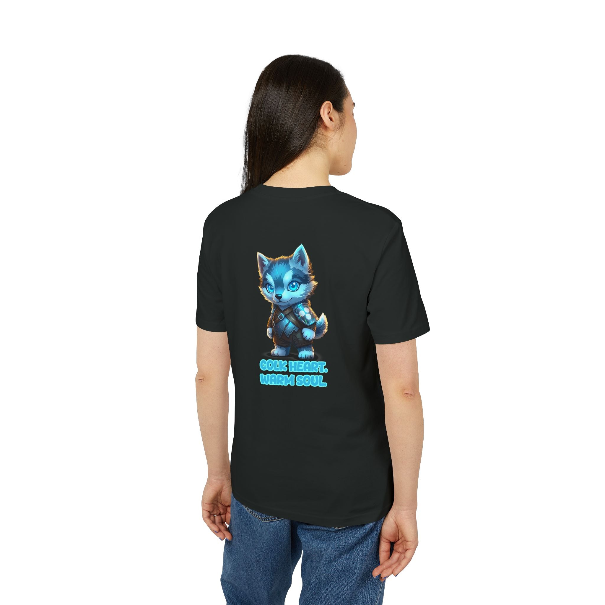Embrace Your Demons T-Shirt — Cute Blue Fox 'Cold Heart, Warm Soul' Graphic Tee