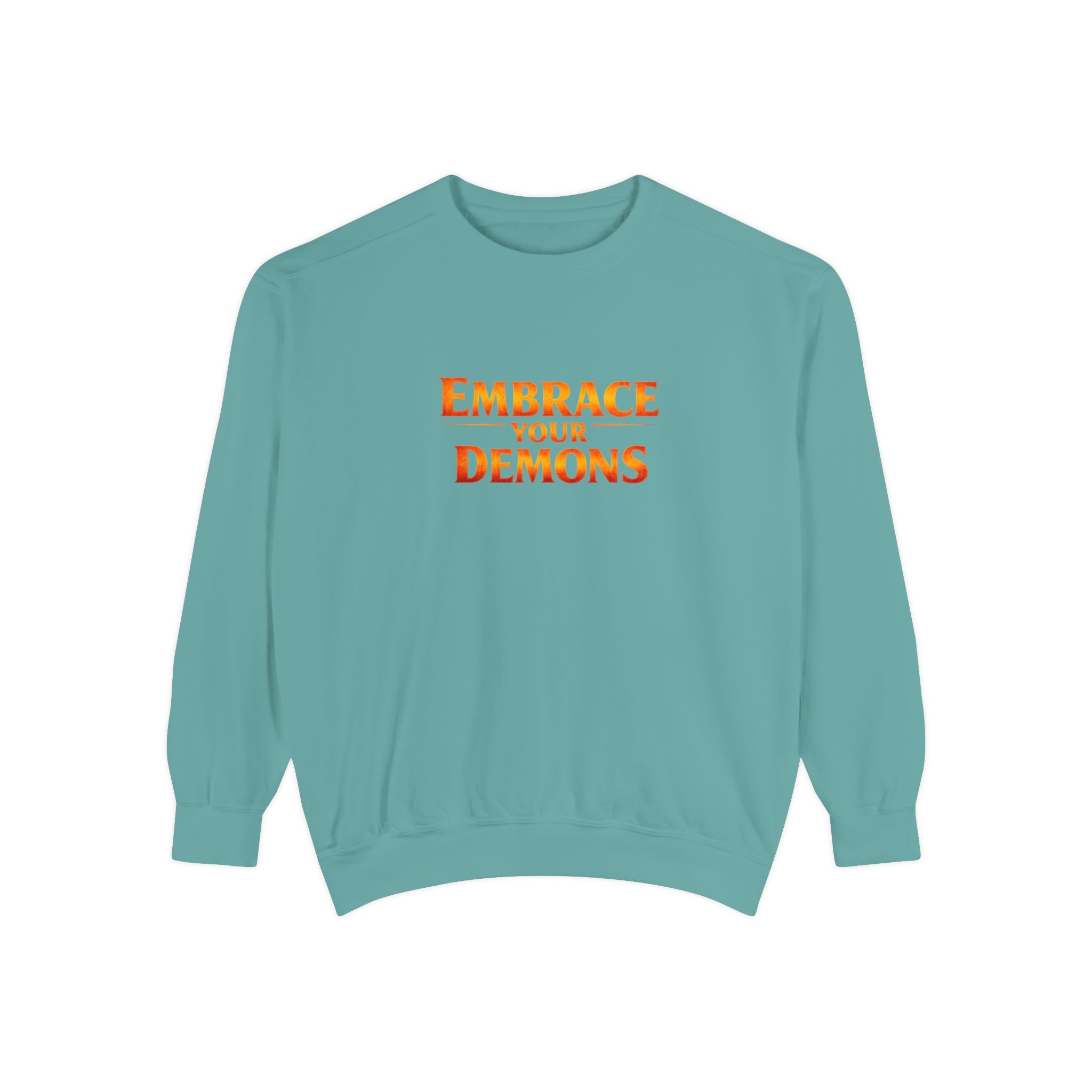 Embrace Your Demons Sweatshirt — Angel Warrior Graphic Crewneck