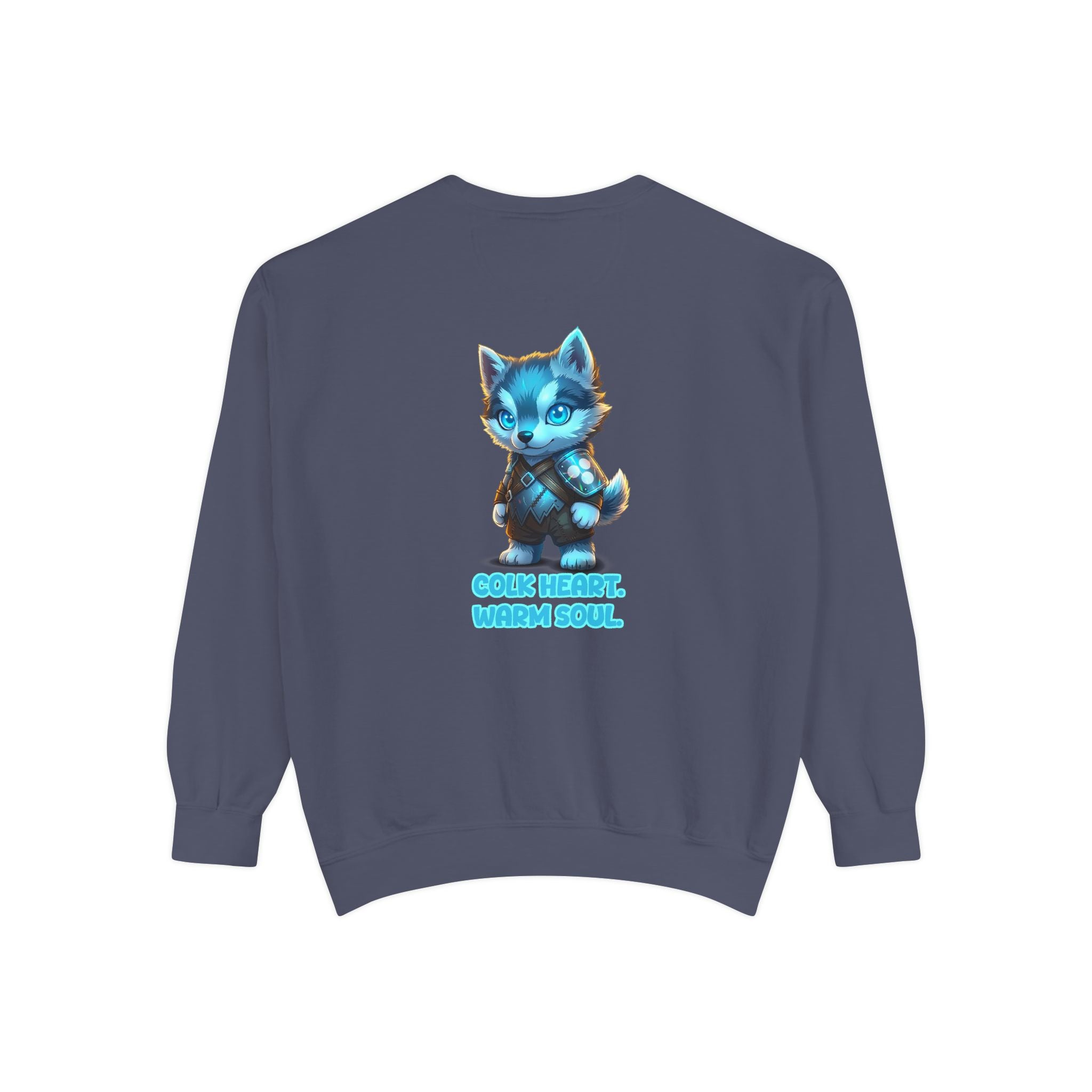 Embrace Your Demons Sweatshirt — "Cold Heart, Warm Soul" Cat Graphic Sweatshirt