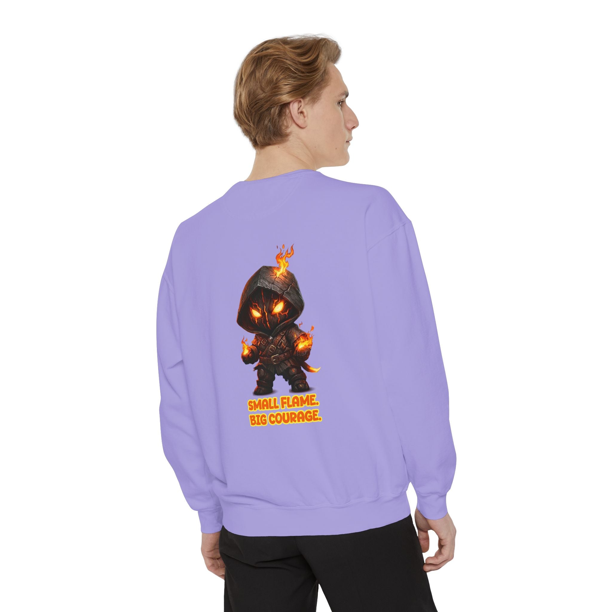 Embrace Your Demons Sweatshirt — Small Flame, Big Courage Graphic Crewneck