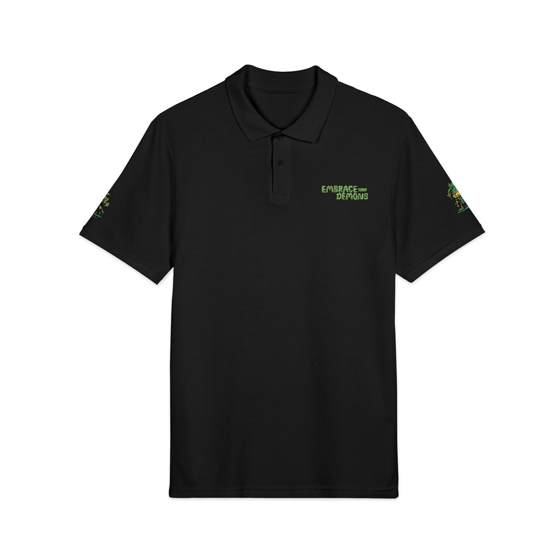 Embrace Your Demons Embroidered 'Forest of Feelings' Polo Shirt