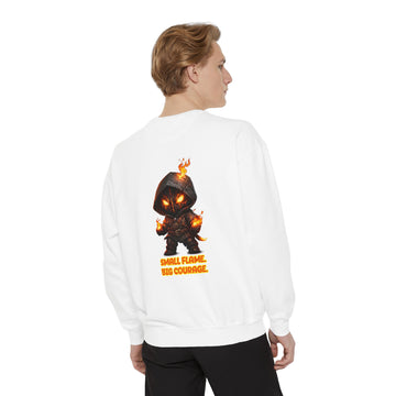 Embrace Your Demons Sweatshirt — Small Flame, Big Courage Graphic Crewneck