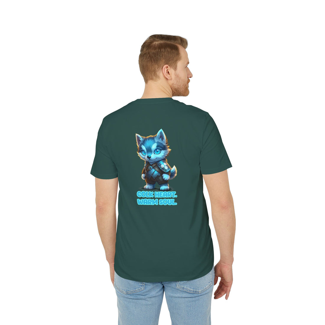 Embrace Your Demons T-Shirt — Cute Blue Fox 'Cold Heart, Warm Soul' Graphic Tee
