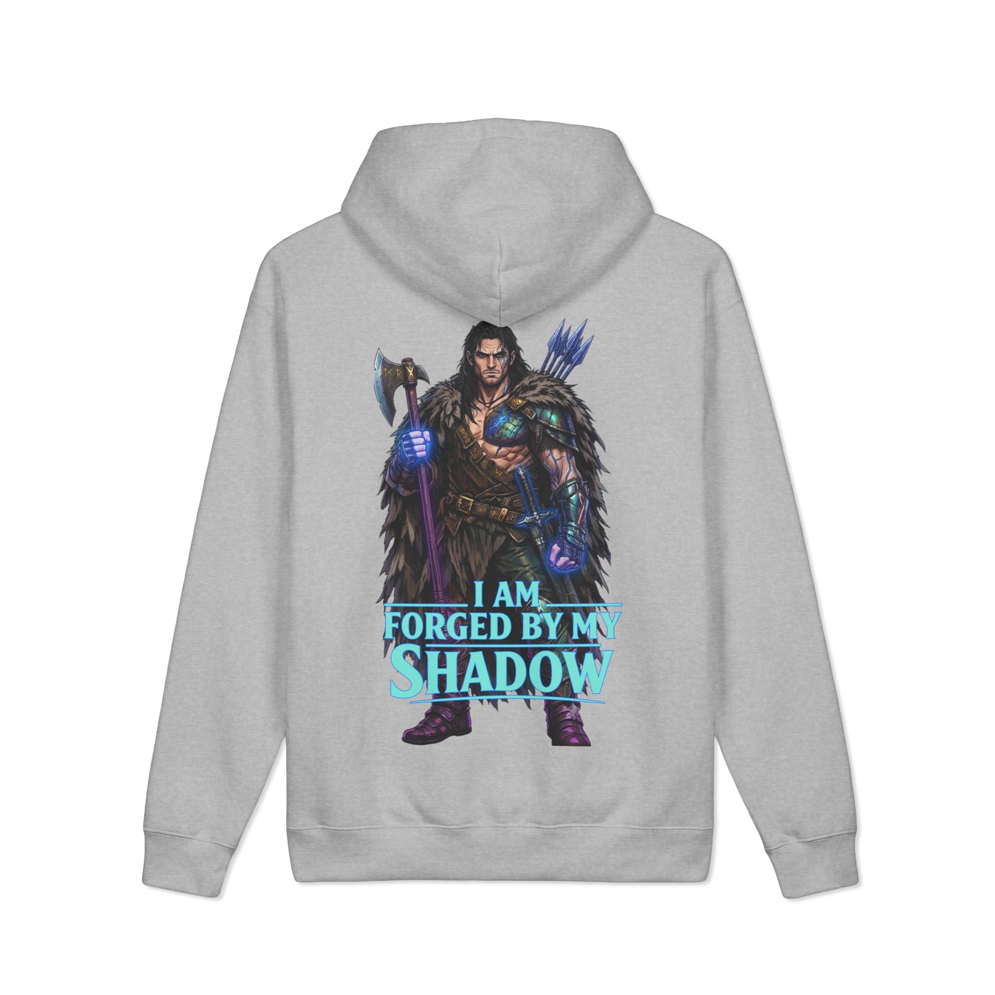 Embrace Your Demons Hoodie — “I Am Forged By My Shadow” Graphic Hoodie