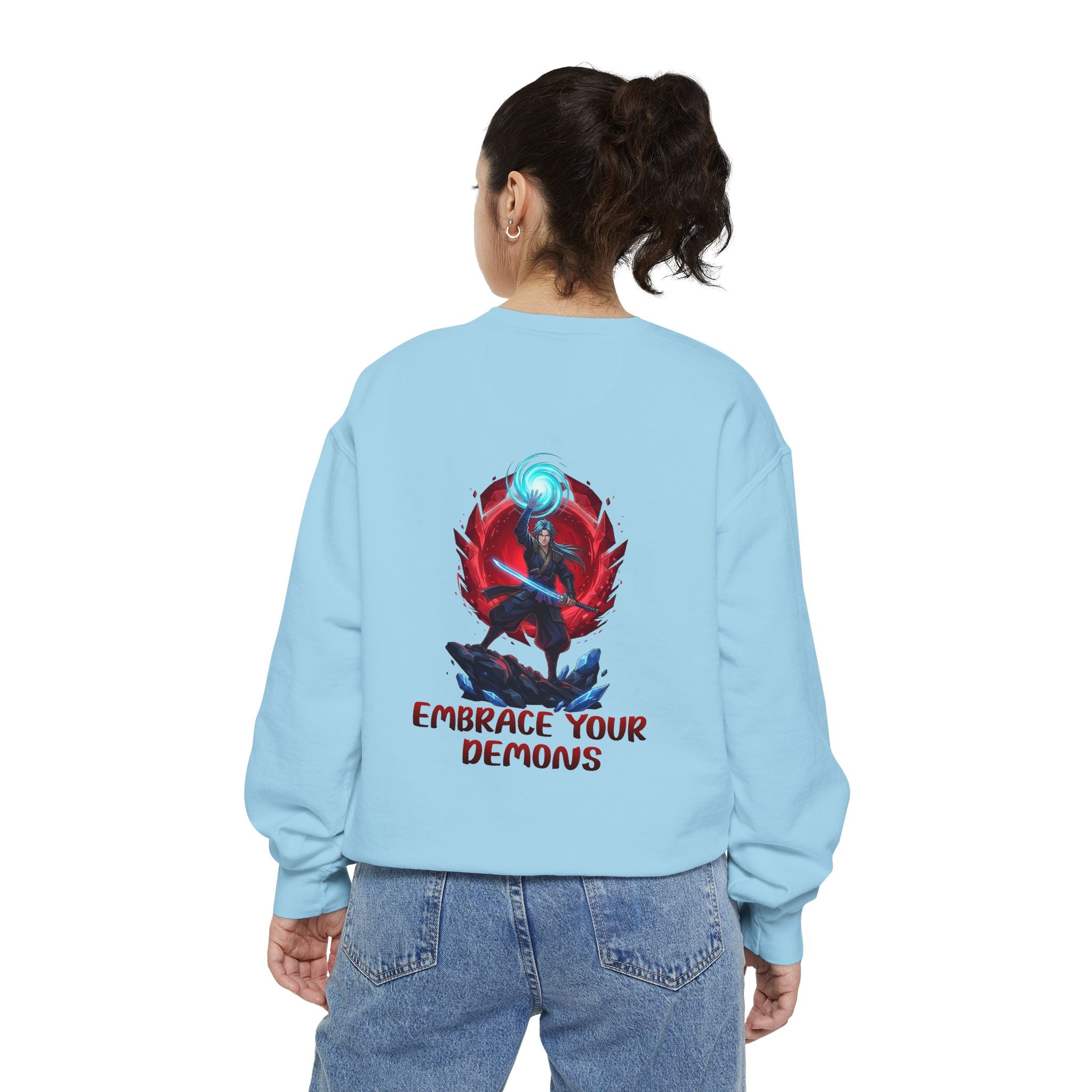Embrace Your Demons Sweatshirt — Spiritual Fox Art Crewneck