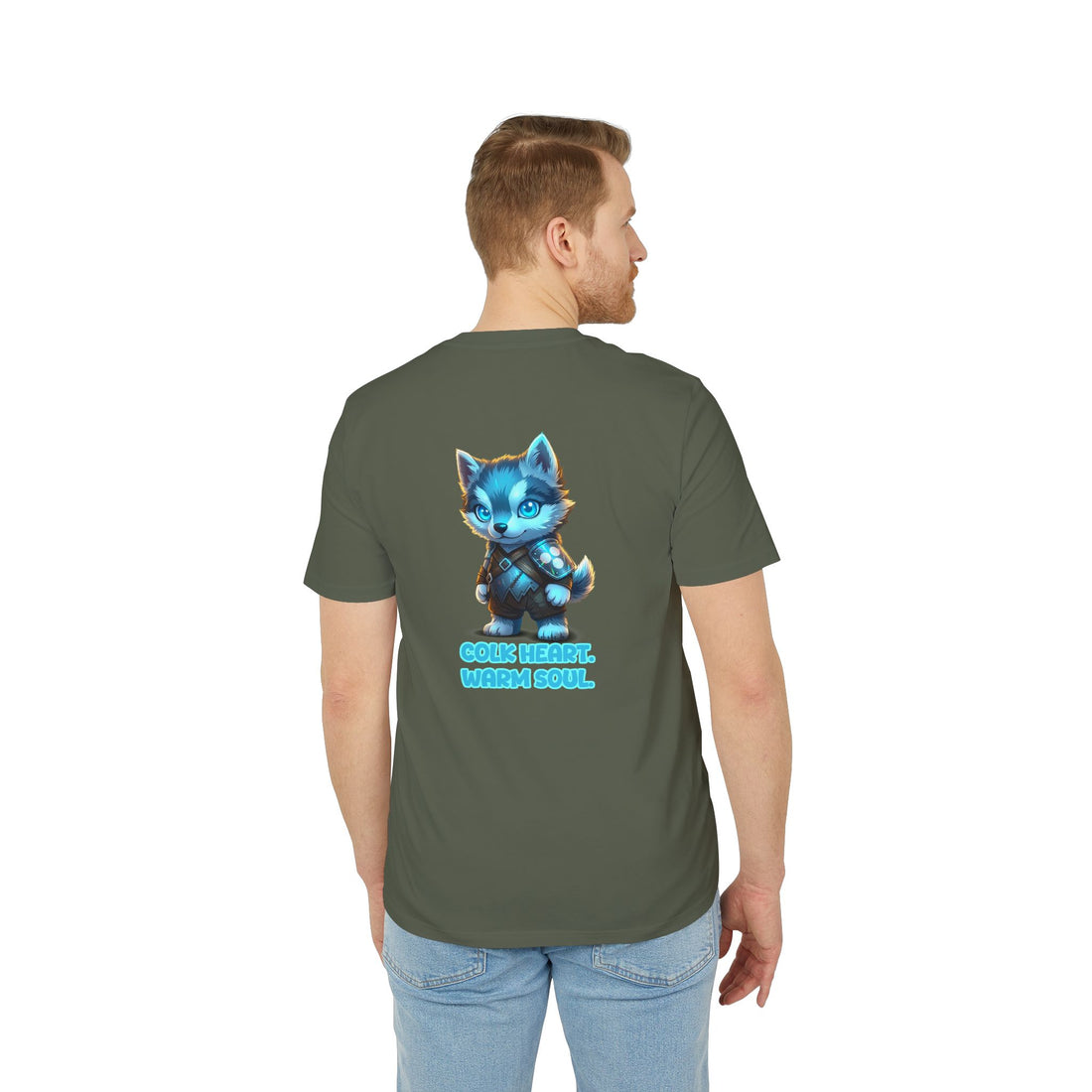 Embrace Your Demons T-Shirt — Cute Blue Fox 'Cold Heart, Warm Soul' Graphic Tee