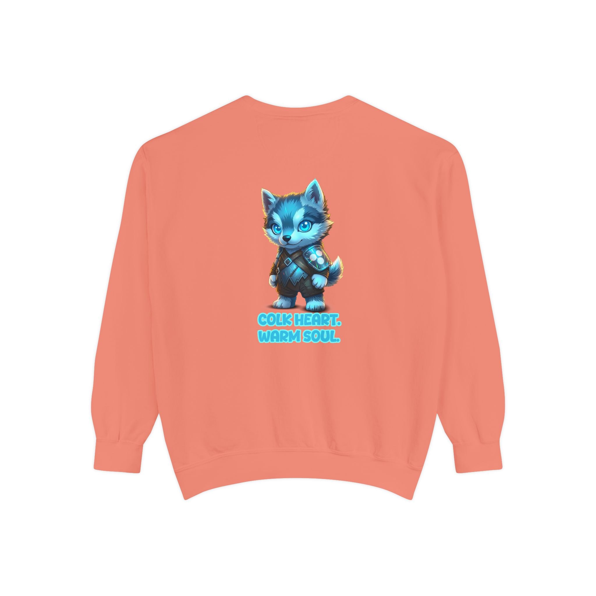 Embrace Your Demons Sweatshirt — "Cold Heart, Warm Soul" Cat Graphic Sweatshirt