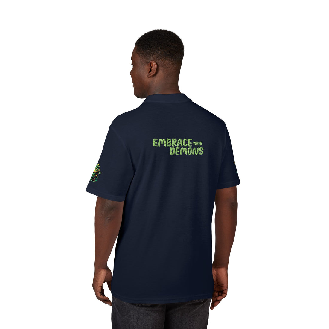 Embrace Your Demons Embroidered 'Forest of Feelings' Polo Shirt