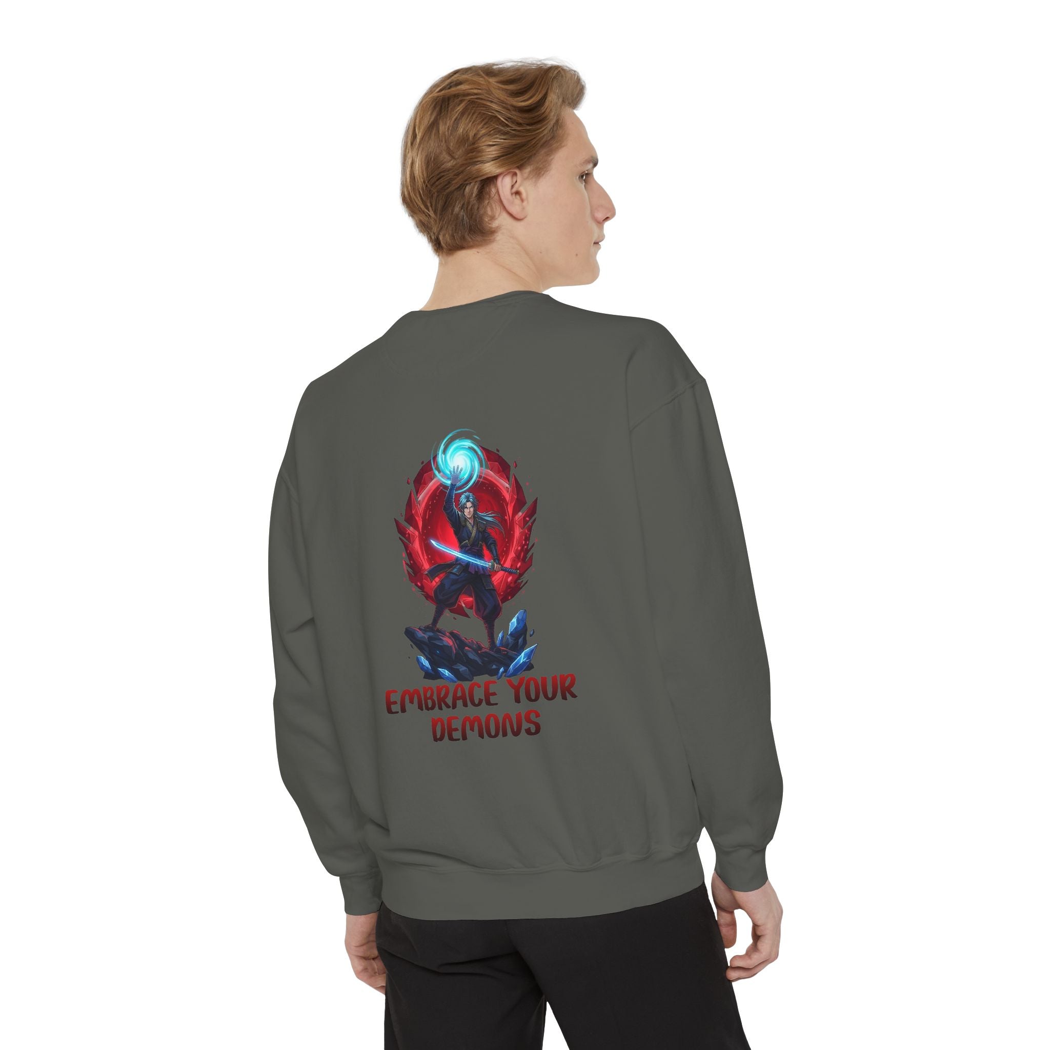 Embrace Your Demons Sweatshirt — Spiritual Fox Art Crewneck