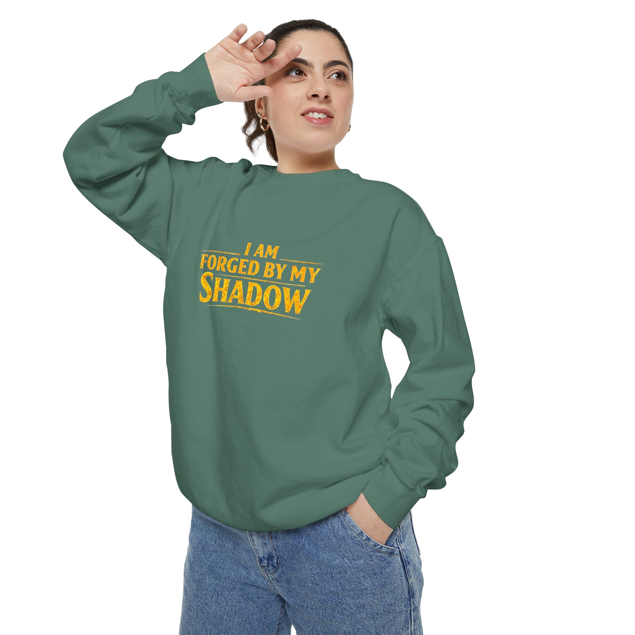 Forged by My Shadow Sweatshirt — Viking Warrior Graphic Crewneck