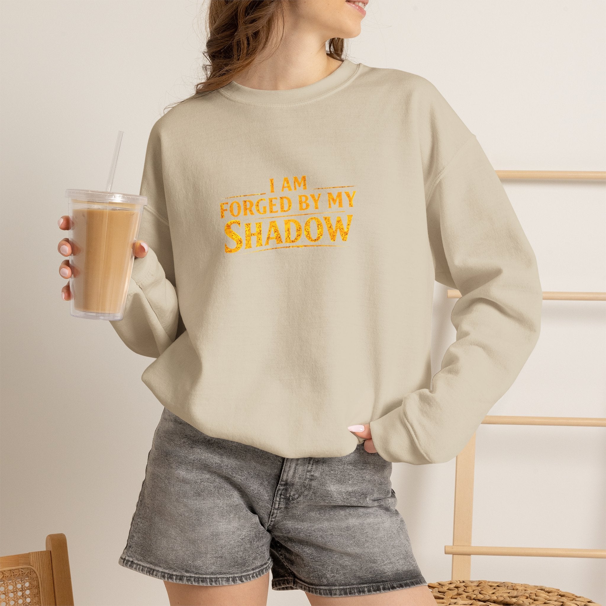 Embrace Your Demons Crewneck Sweatshirt Fantasy Warrior Graphic