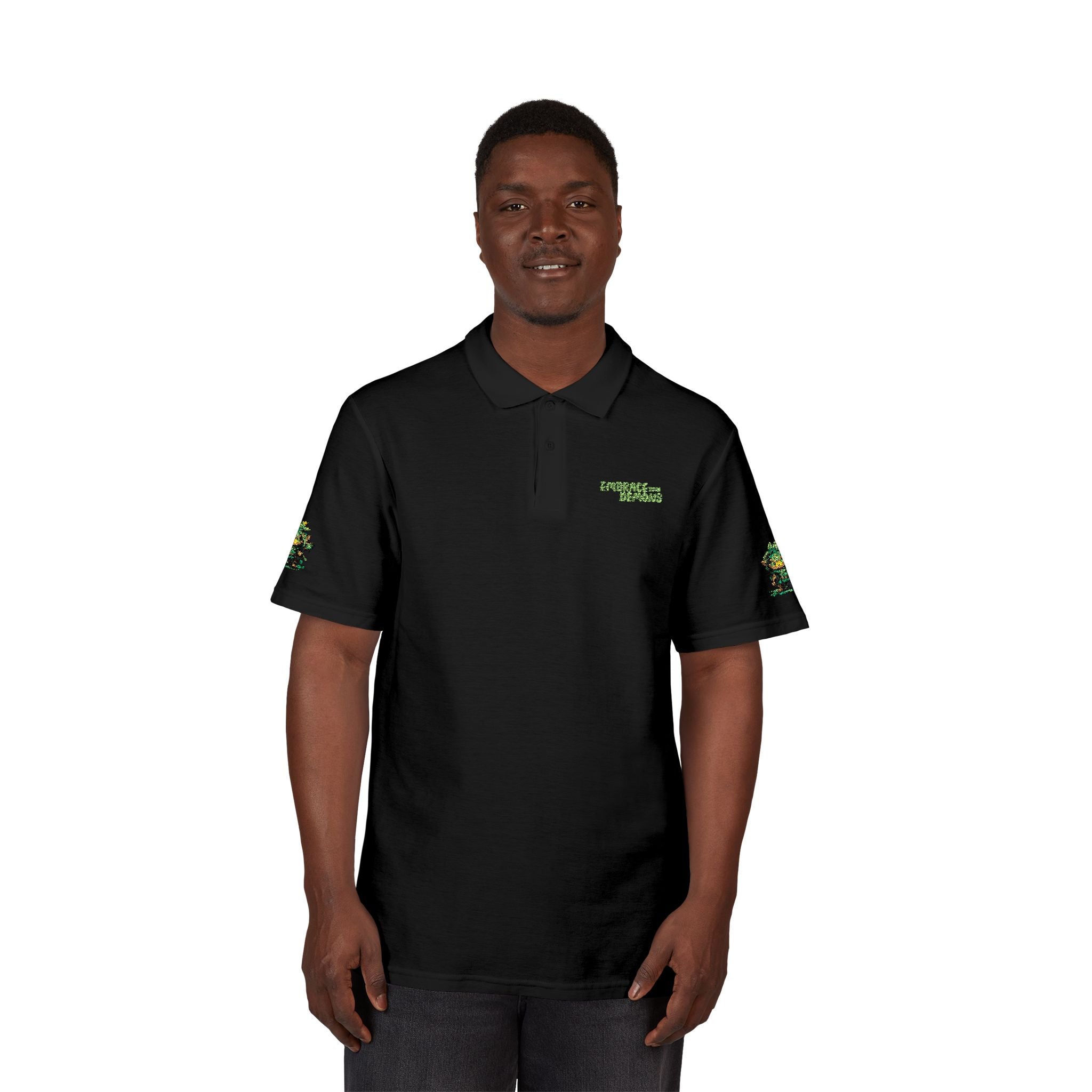 Embrace Your Demons Embroidered 'Forest of Feelings' Polo Shirt