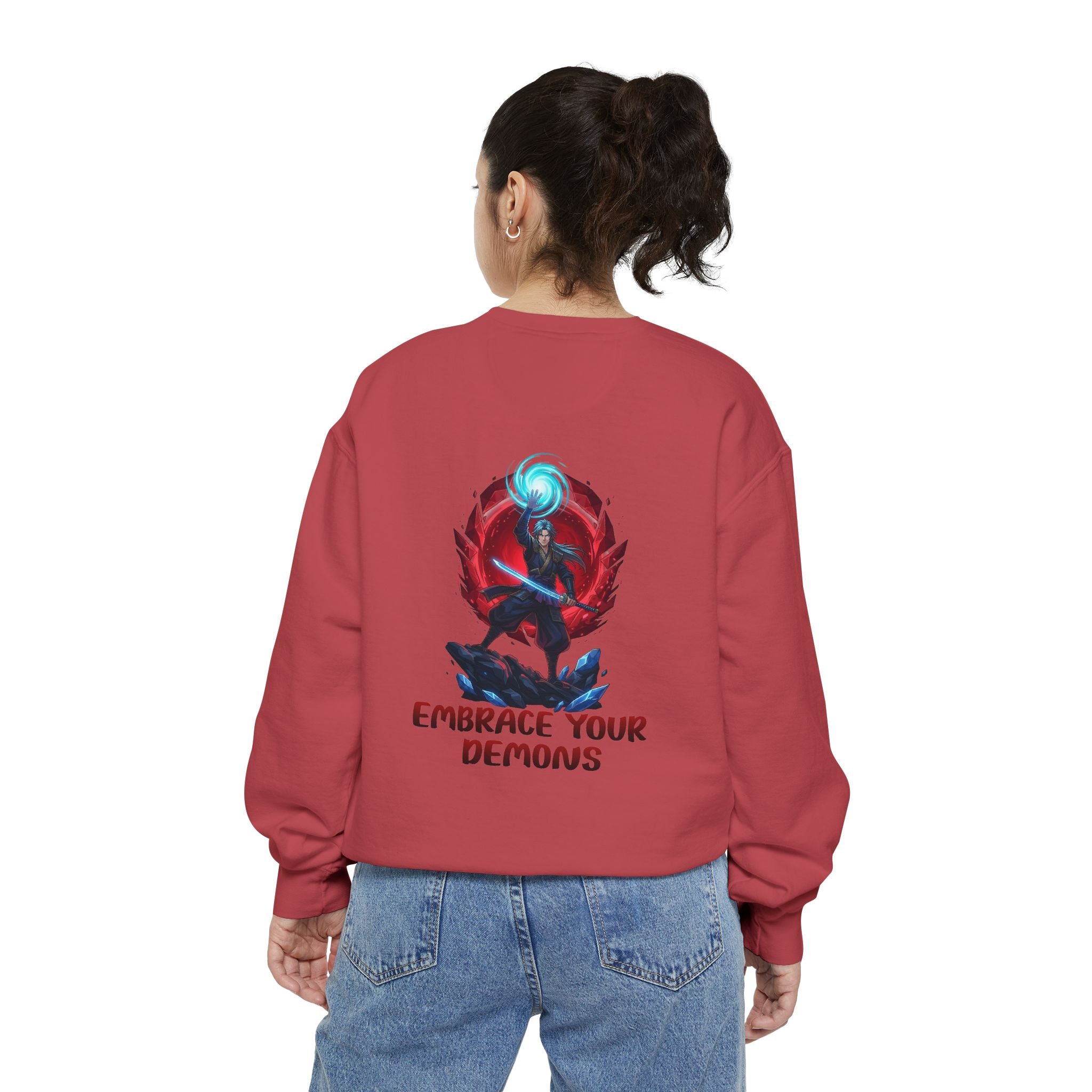Embrace Your Demons Sweatshirt — Spiritual Fox Art Crewneck