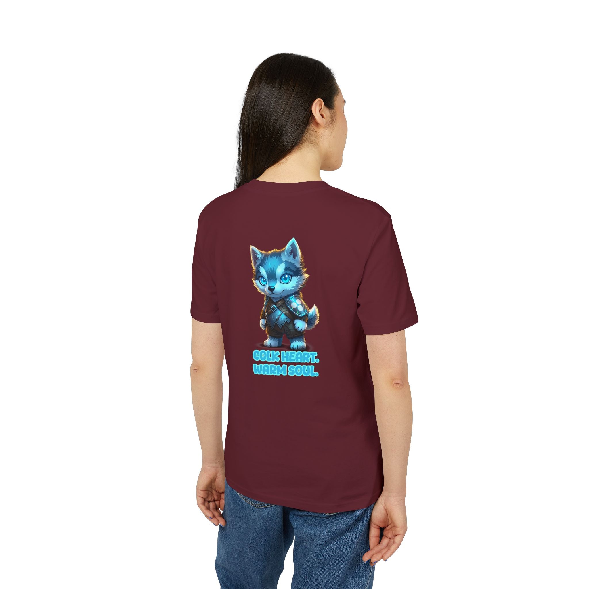 Embrace Your Demons T-Shirt — Cute Blue Fox 'Cold Heart, Warm Soul' Graphic Tee