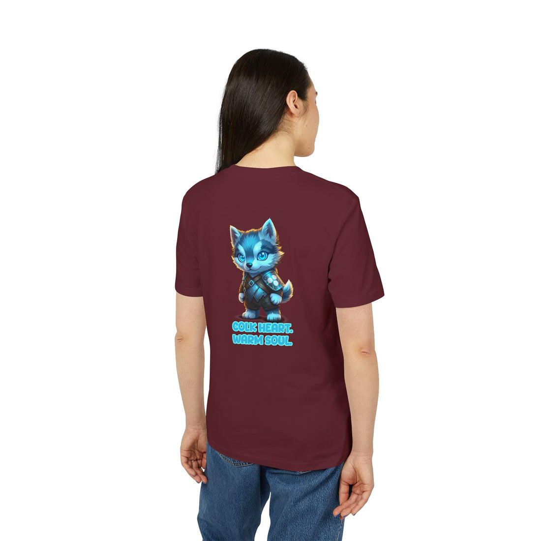 Embrace Your Demons T-Shirt — Cute Blue Fox 'Cold Heart, Warm Soul' Graphic Tee