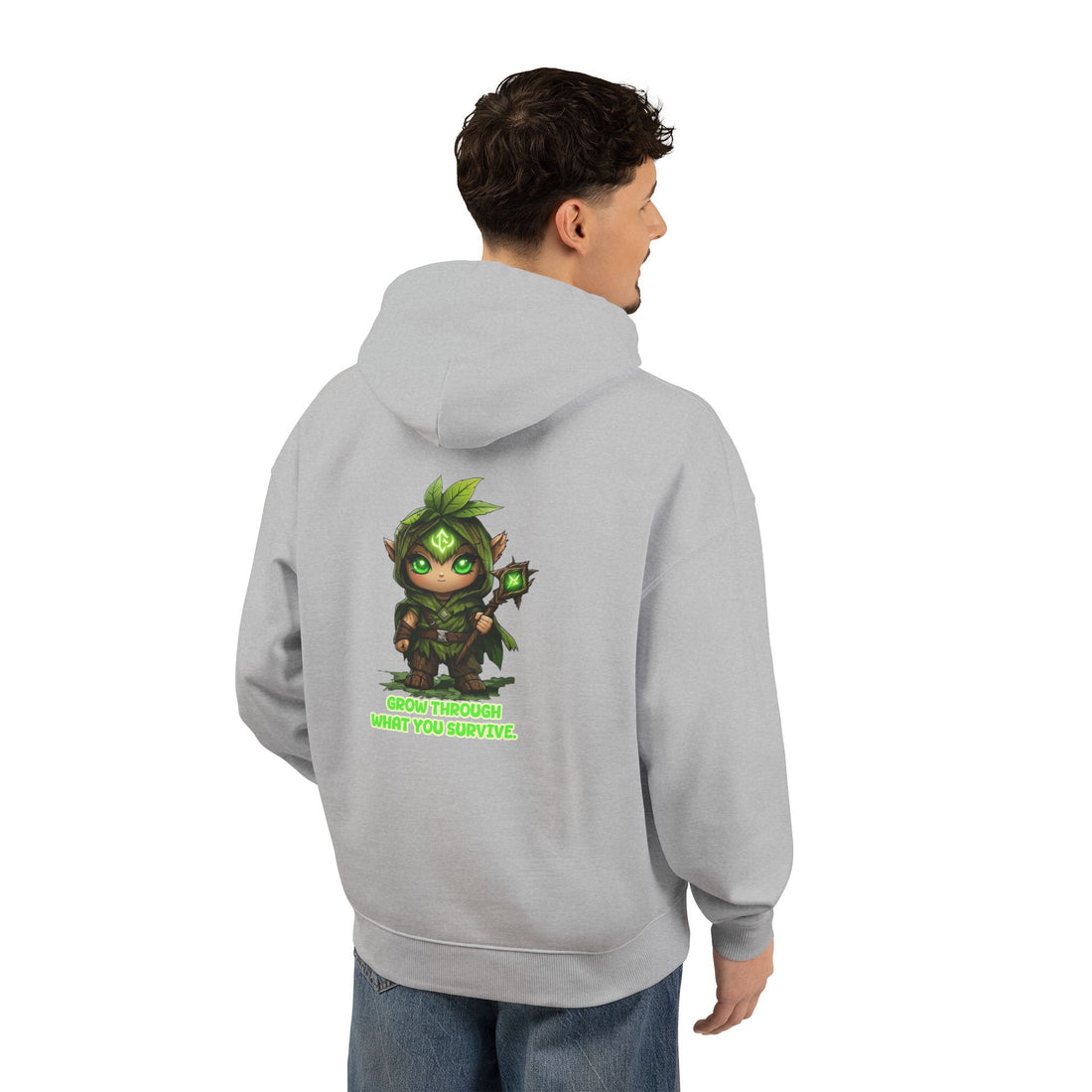 Embrace Your Demons Hoodie — Green Forest Creature Graphic Hoodie