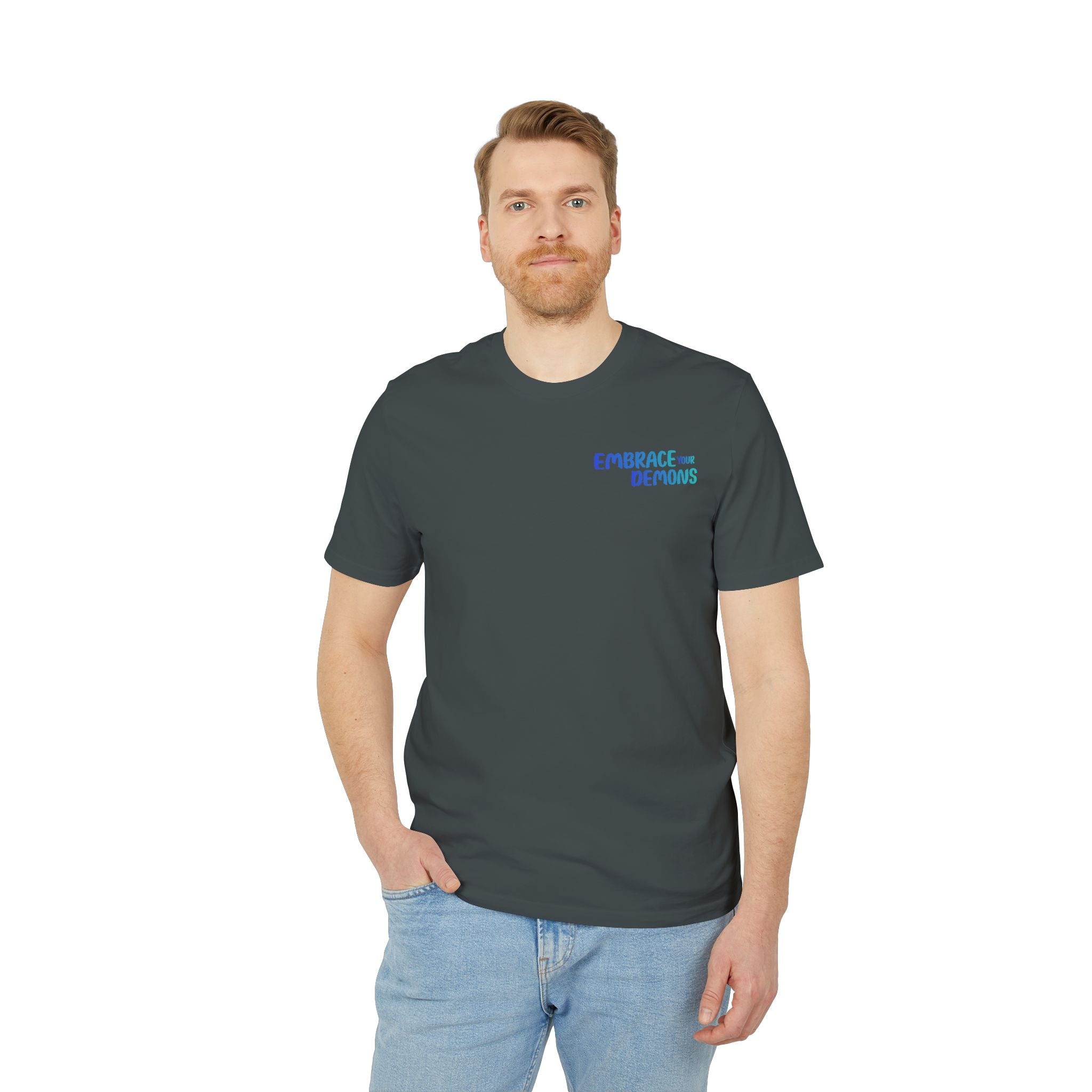 Samurai Shadow Tee — "Embrace the Demons" Graphic T-Shirt