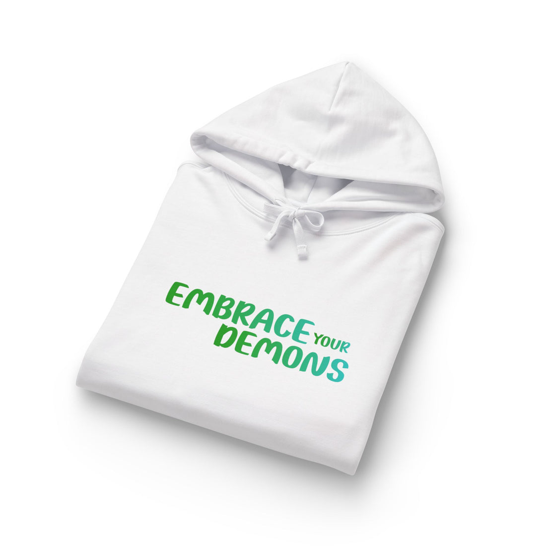 Embrace Your Demons Hoodie — Green Forest Creature Graphic Hoodie