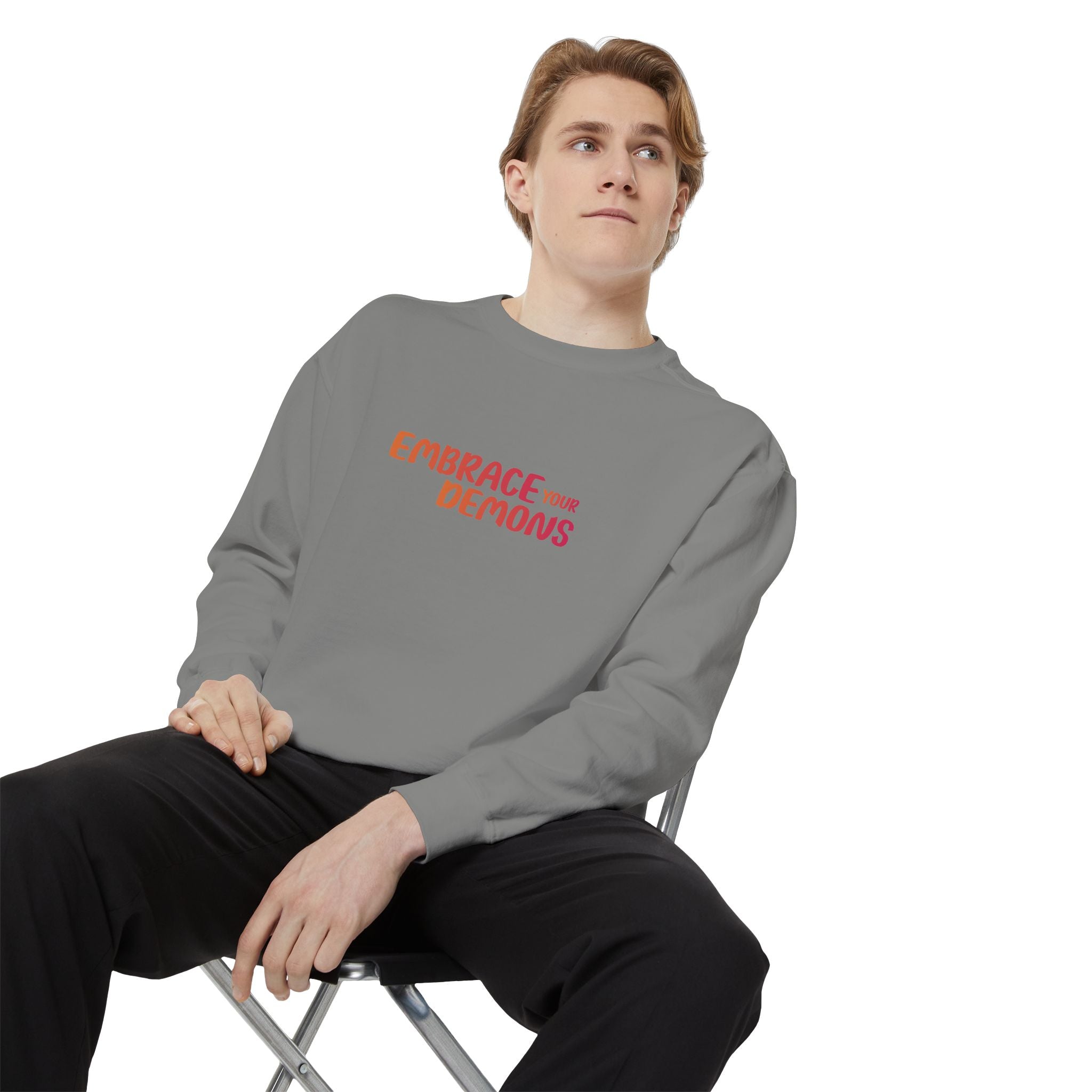 Embrace Your Demons Sweatshirt — Spiritual Fox Art Crewneck