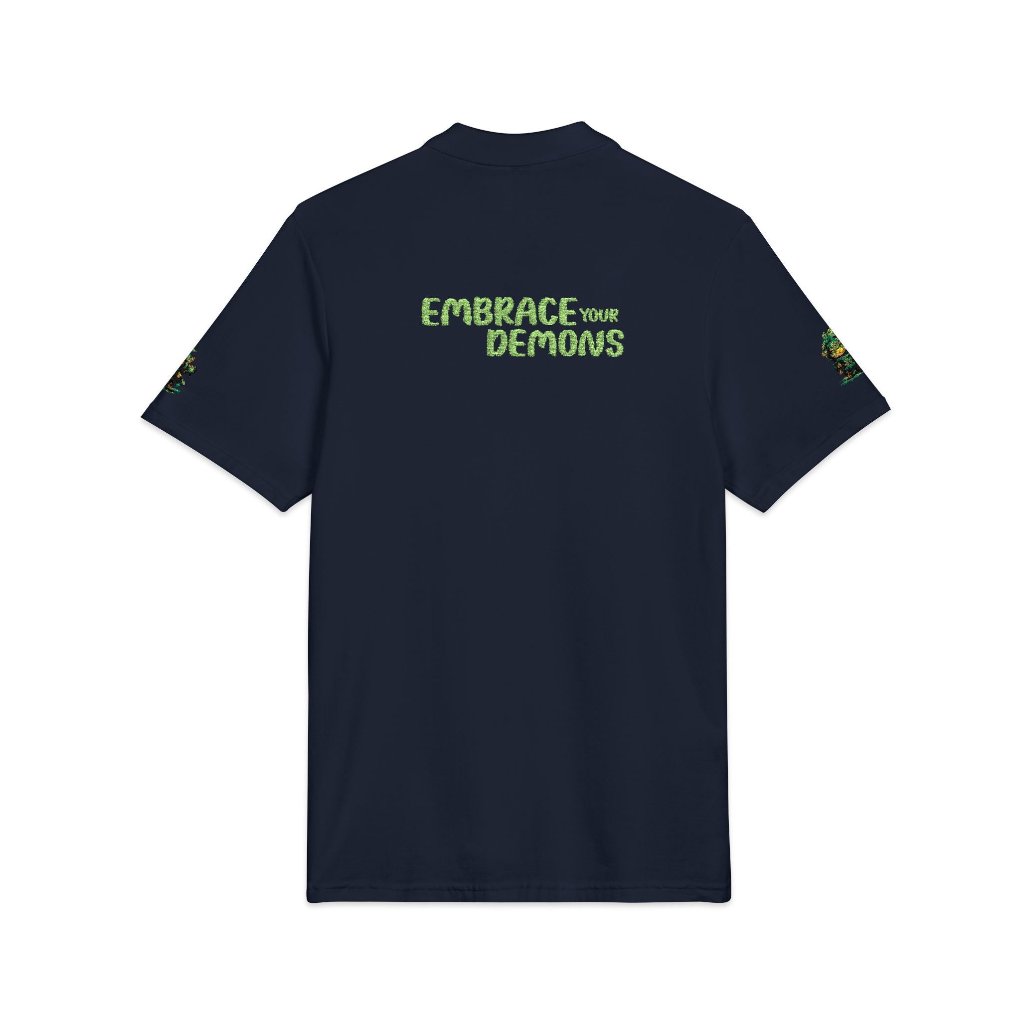 Embrace Your Demons Embroidered 'Forest of Feelings' Polo Shirt