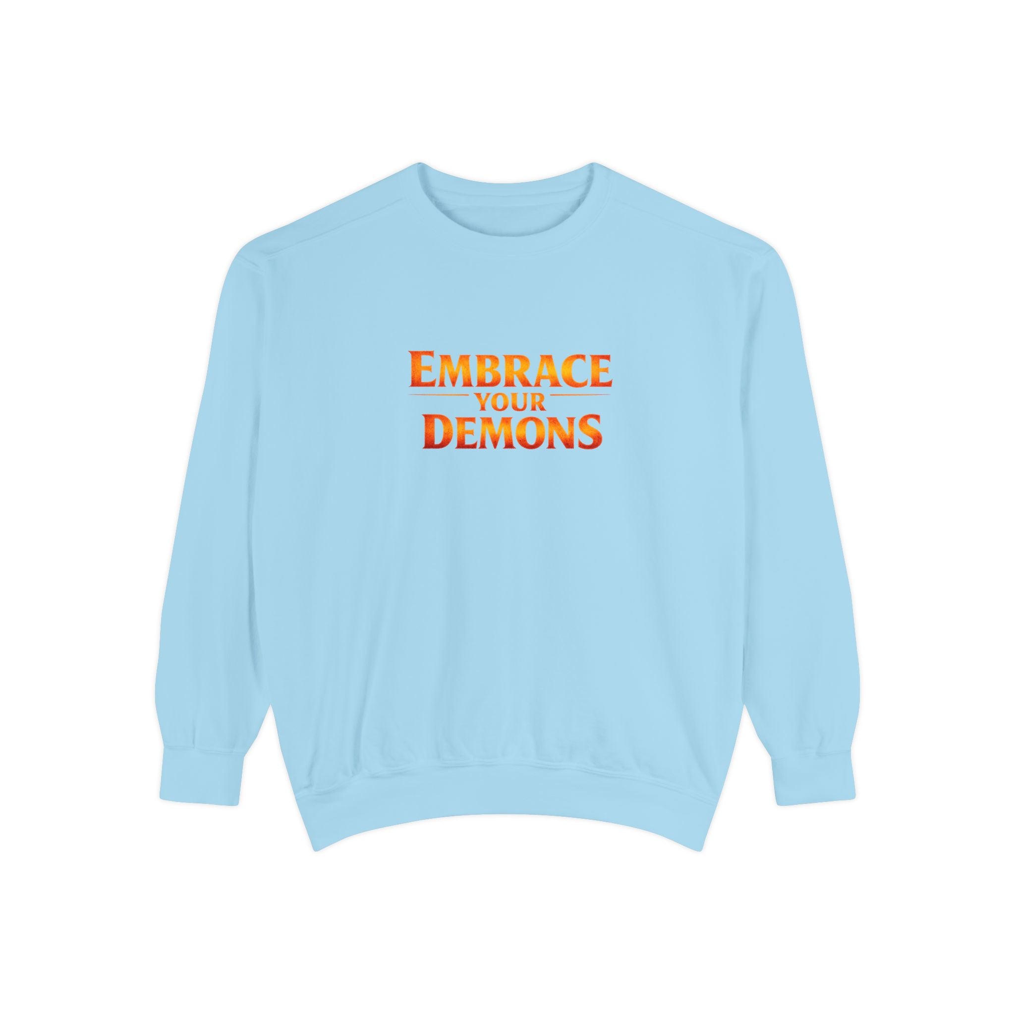 Embrace Your Demons Sweatshirt — Angel Warrior Graphic Crewneck