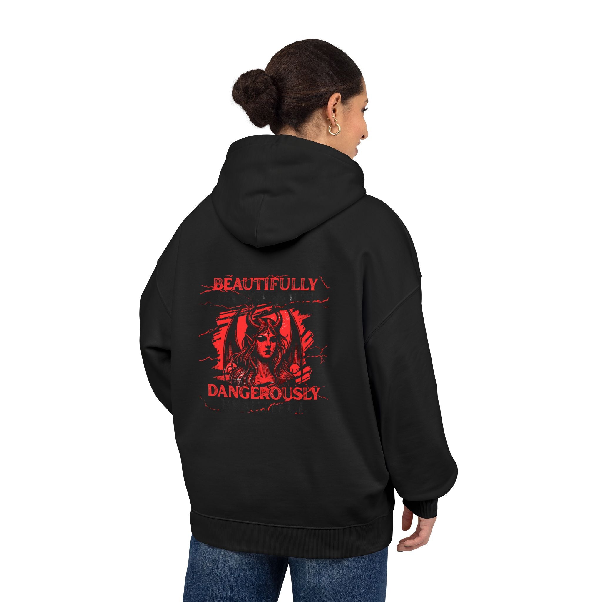 Embrace Your Demons Hoodie — 'Beautifully Dangerous' Graphic Organic Hoodie