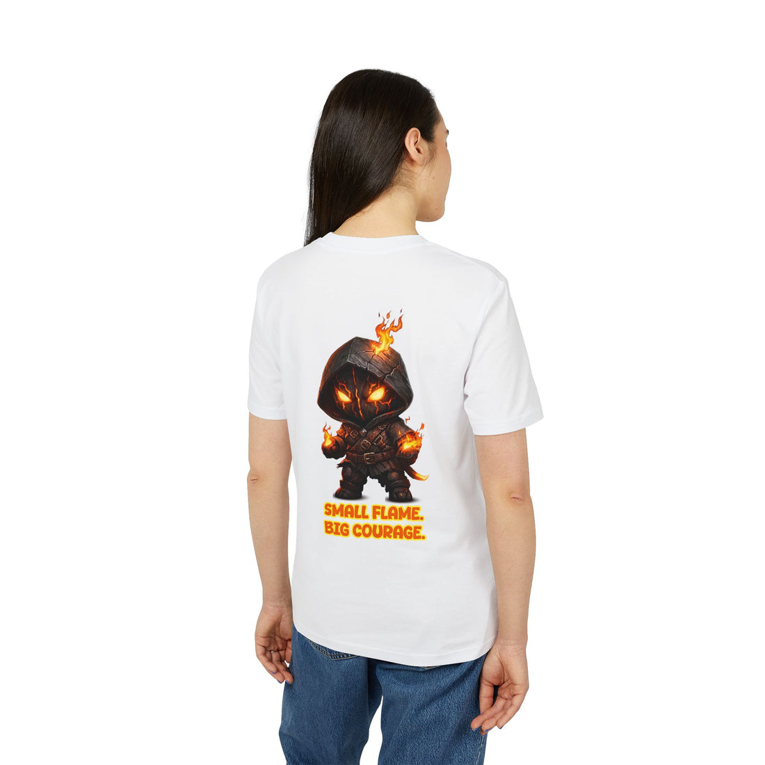 Embrace Your Demons T-Shirt — Small Flame Big Courage Graphic Tee