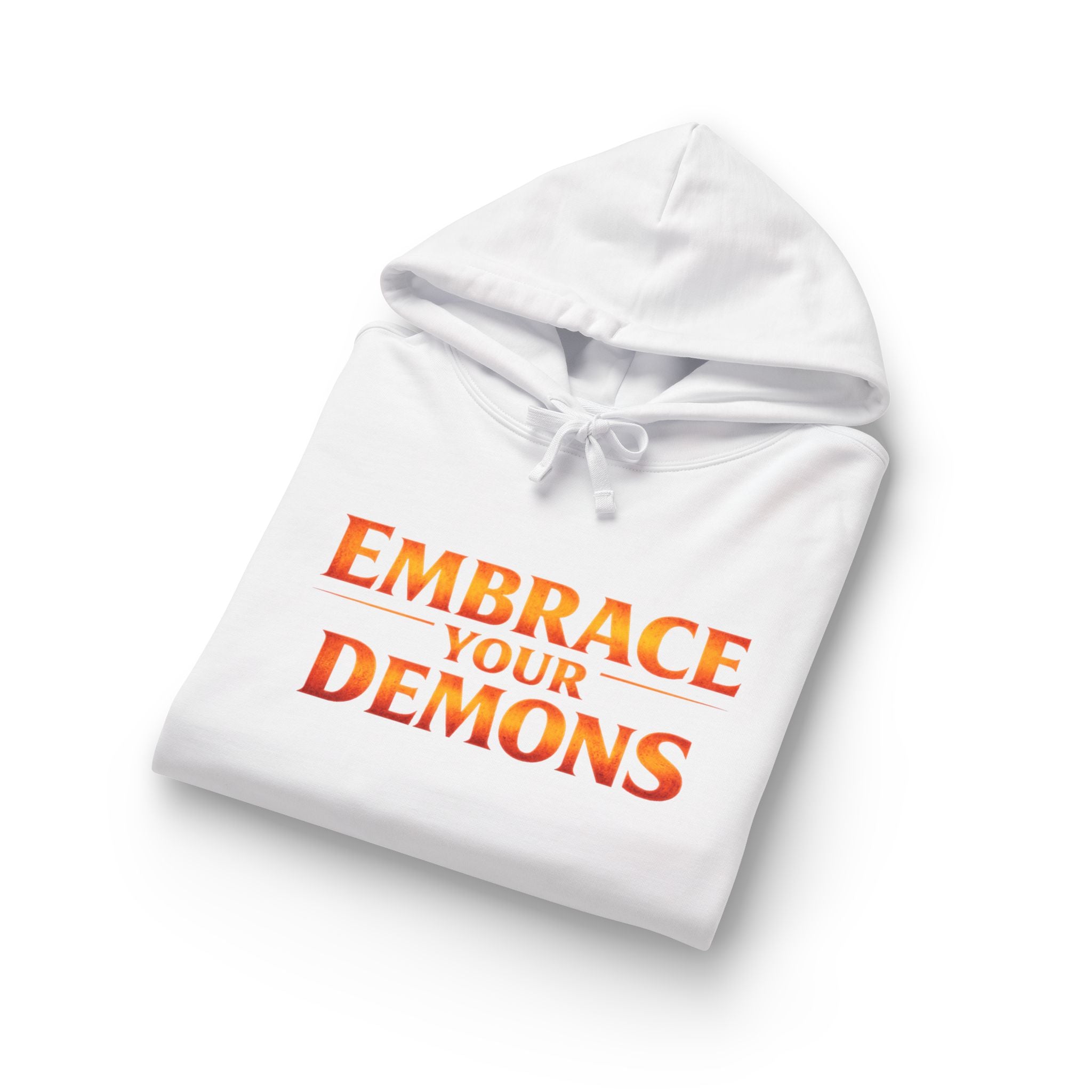 Embrace Your Demons Hoodie — Cute Fiery Demon Graphic Sweatshirt