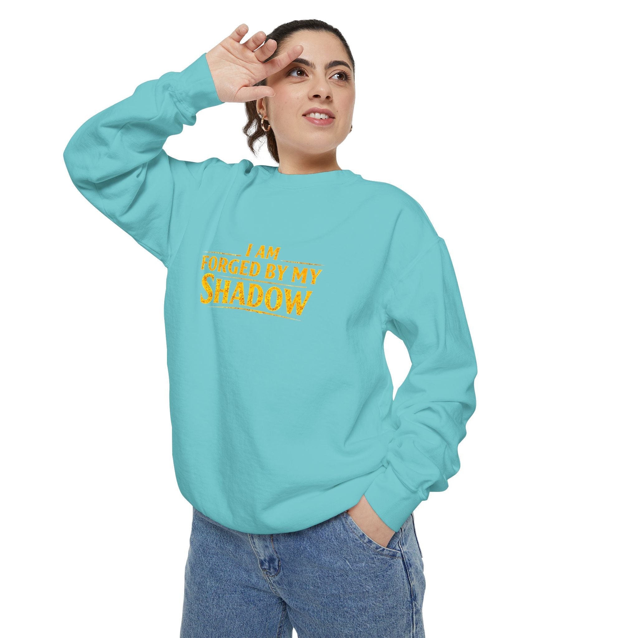 Forged by My Shadow Sweatshirt — Viking Warrior Graphic Crewneck