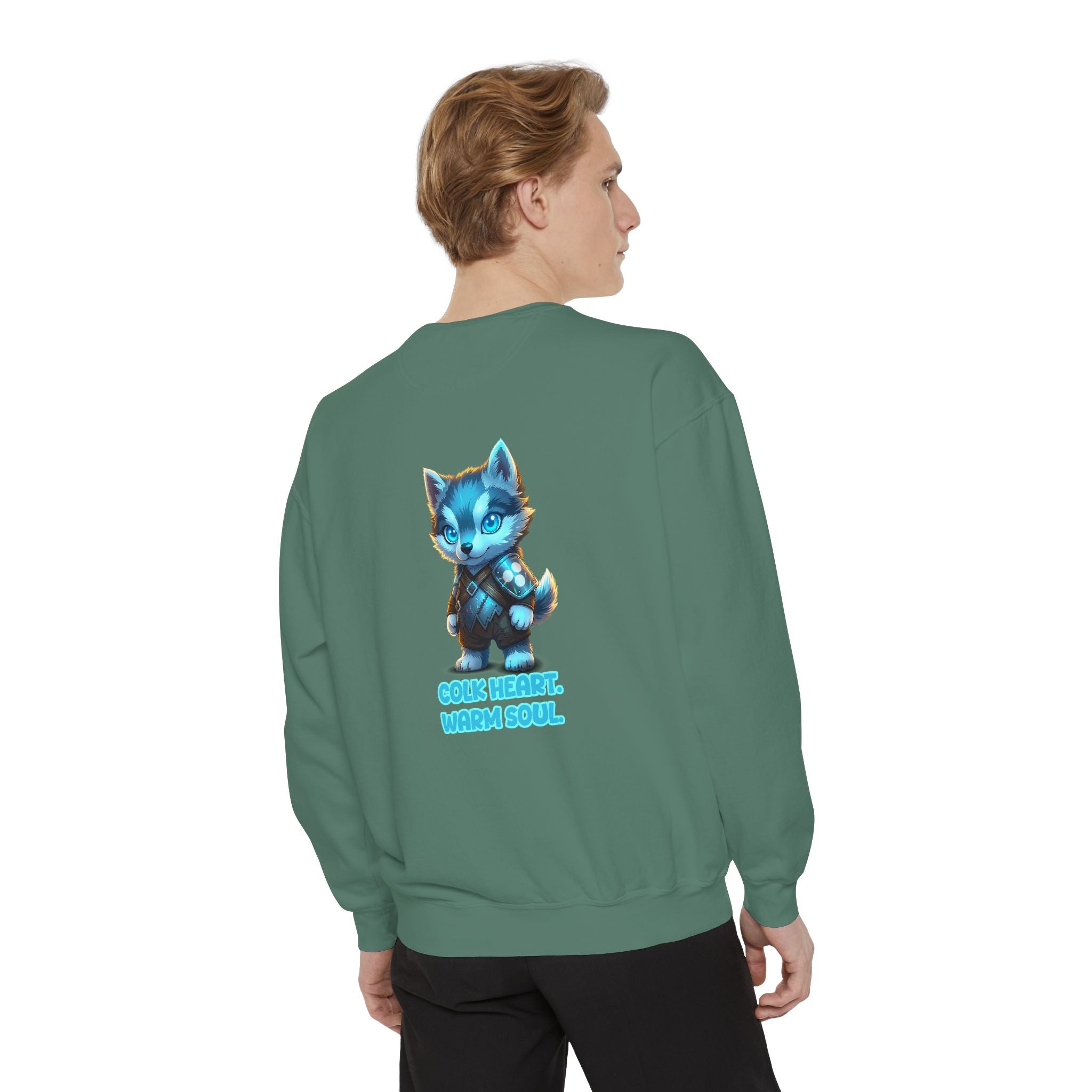 Embrace Your Demons Sweatshirt — "Cold Heart, Warm Soul" Cat Graphic Sweatshirt
