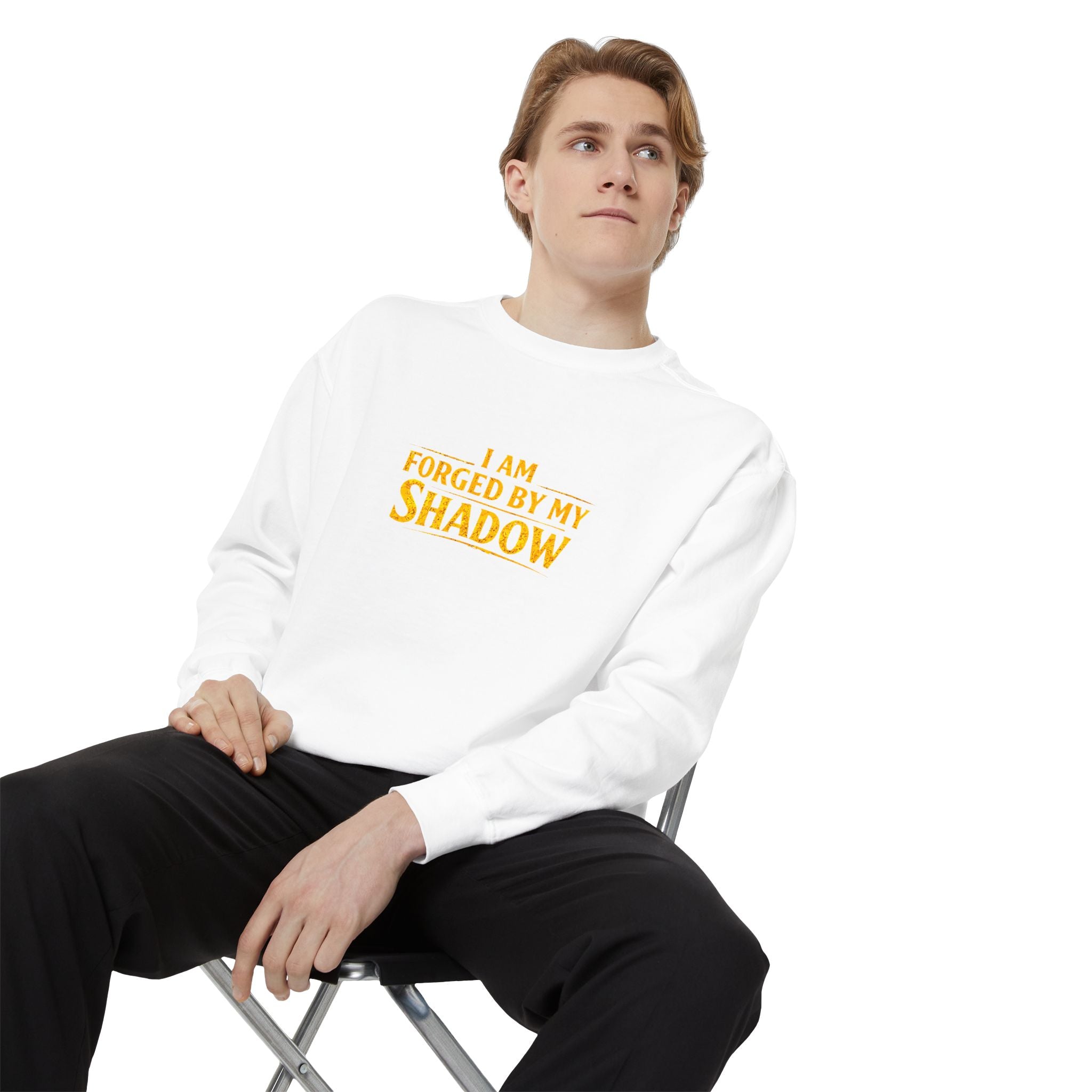 Forged by My Shadow Sweatshirt — Viking Warrior Graphic Crewneck