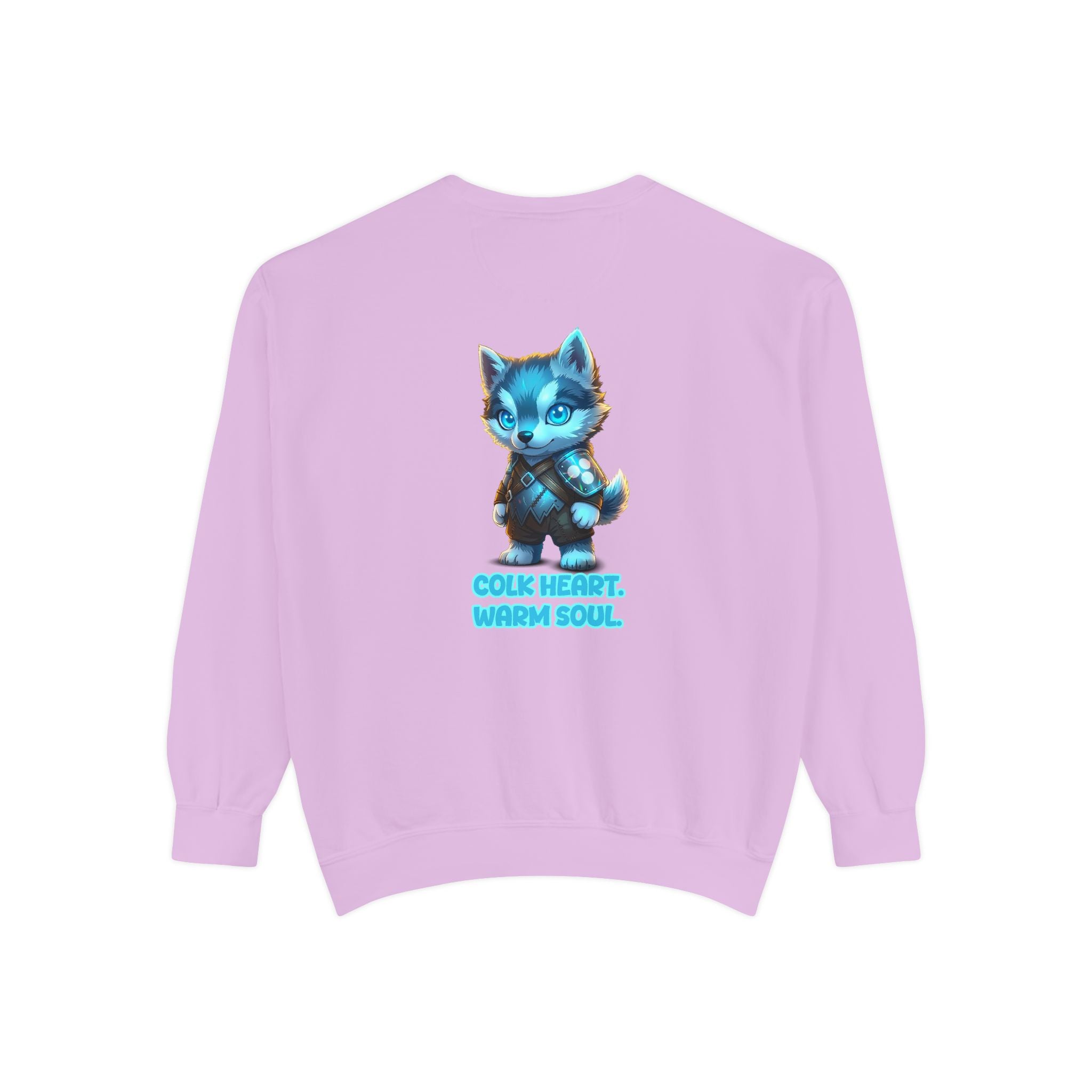 Embrace Your Demons Sweatshirt — "Cold Heart, Warm Soul" Cat Graphic Sweatshirt