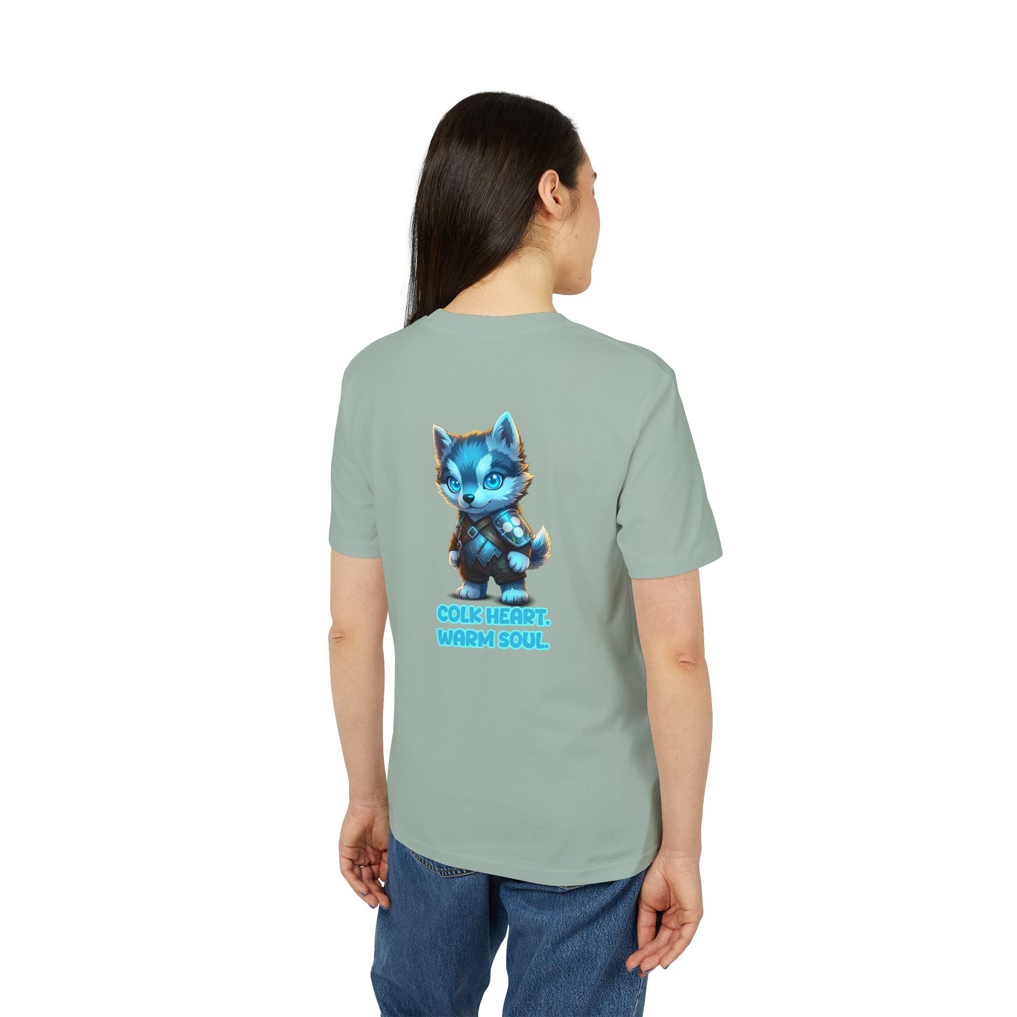 Embrace Your Demons T-Shirt — Cute Blue Fox 'Cold Heart, Warm Soul' Graphic Tee